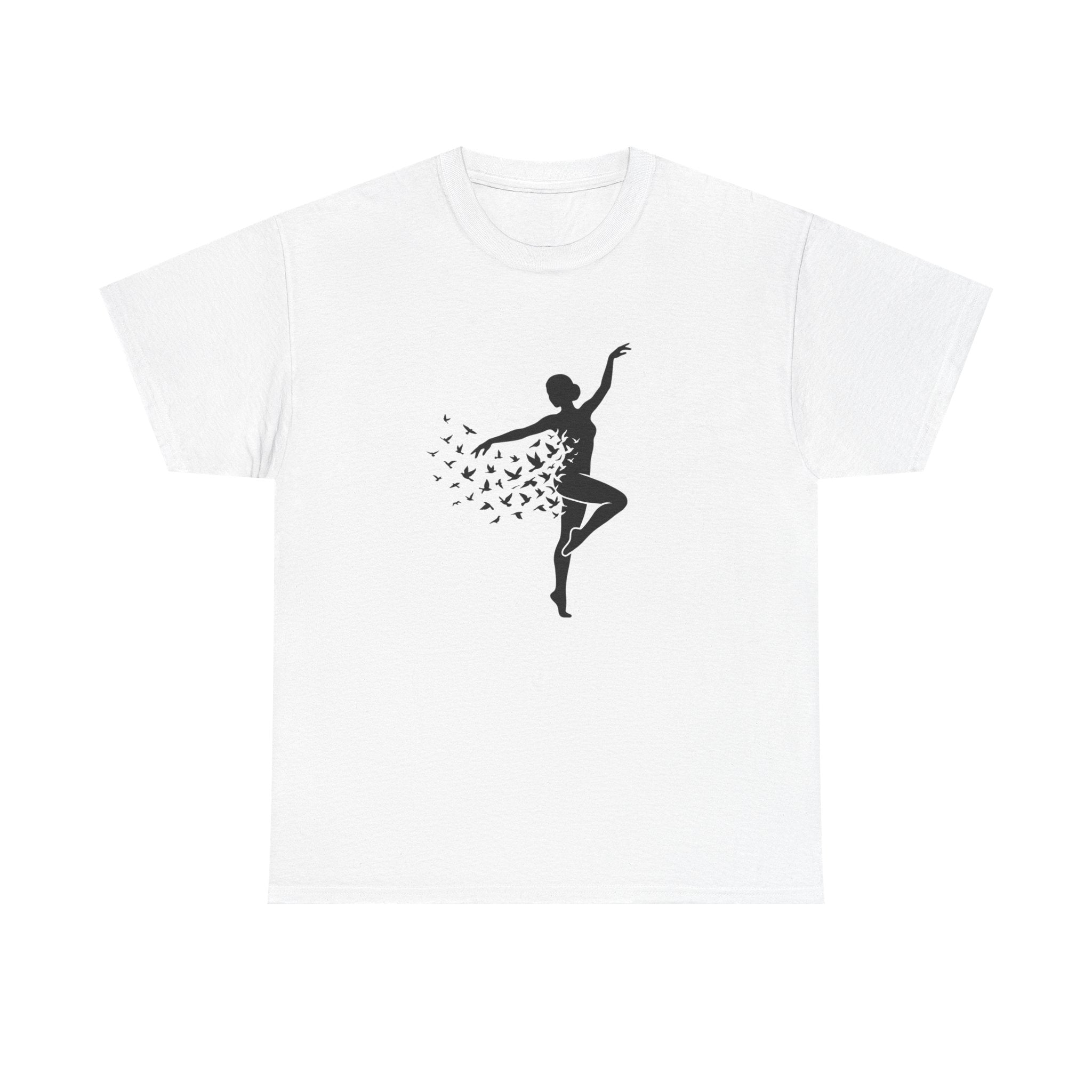 Ballerina Silhouette Tee — Dancer with Butterfly Motif