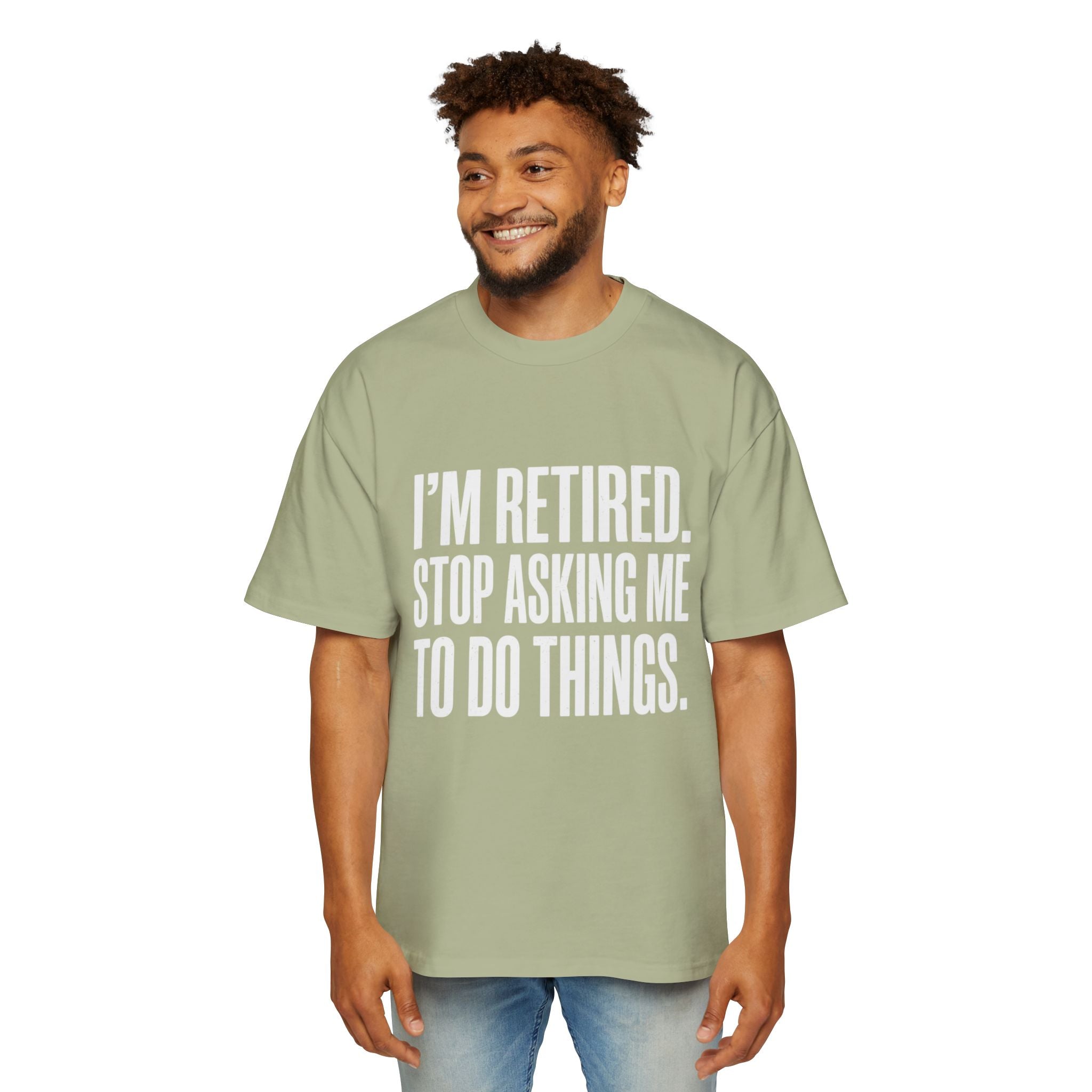 Ausgemustertes Oversized Baumwoll-T-Shirt