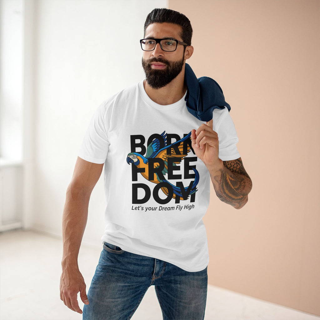 Let's Your Dream Fly High" Parrot Graphic T-Shirt