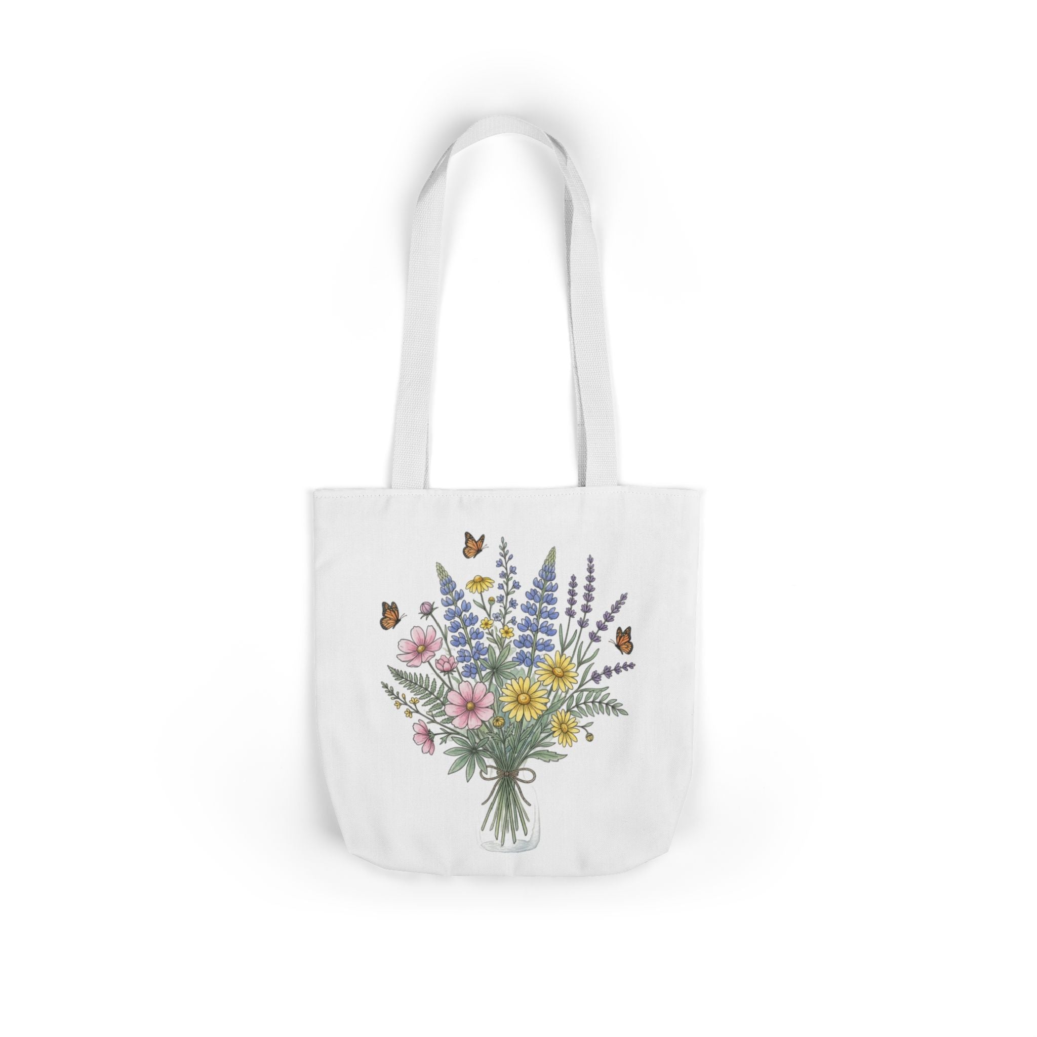 Canvas-Tasche mit Blumenstrauß