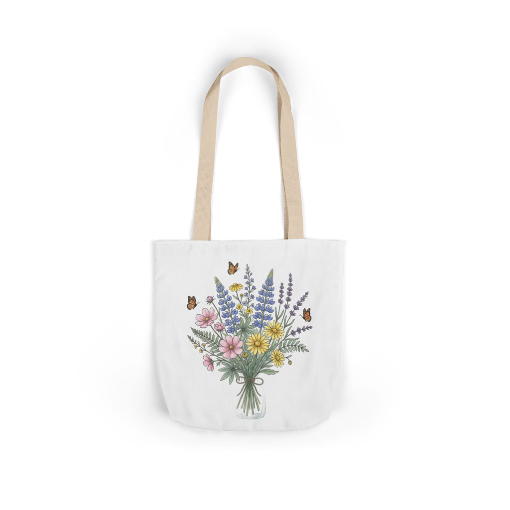 Canvas-Tasche mit Blumenstrauß