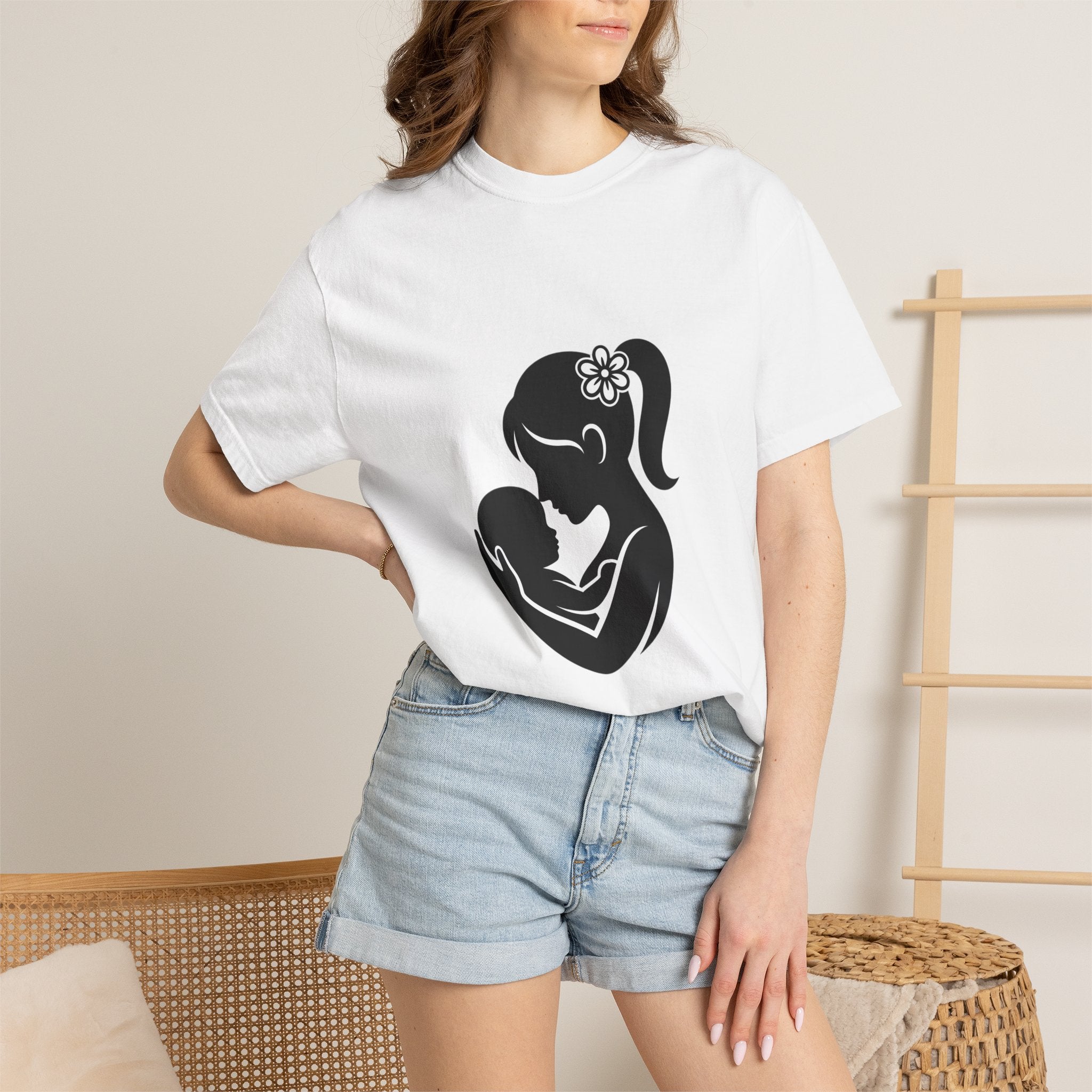 Mom and Baby Silhouette T-Shirt — Nursing & New Mom Gift