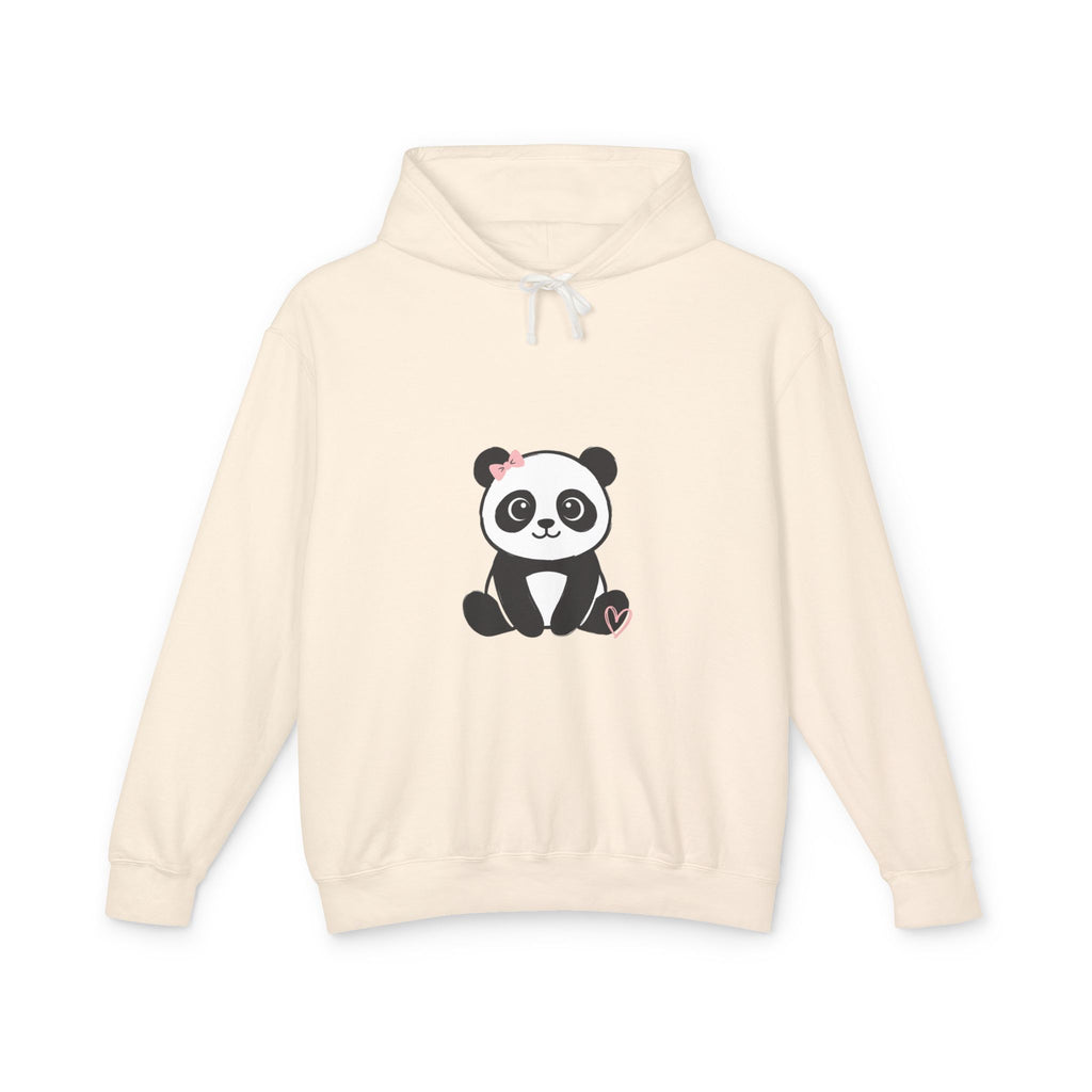 Panda Love Hoodie — Cute Sitting Panda Graphic Lightweight Pullover
