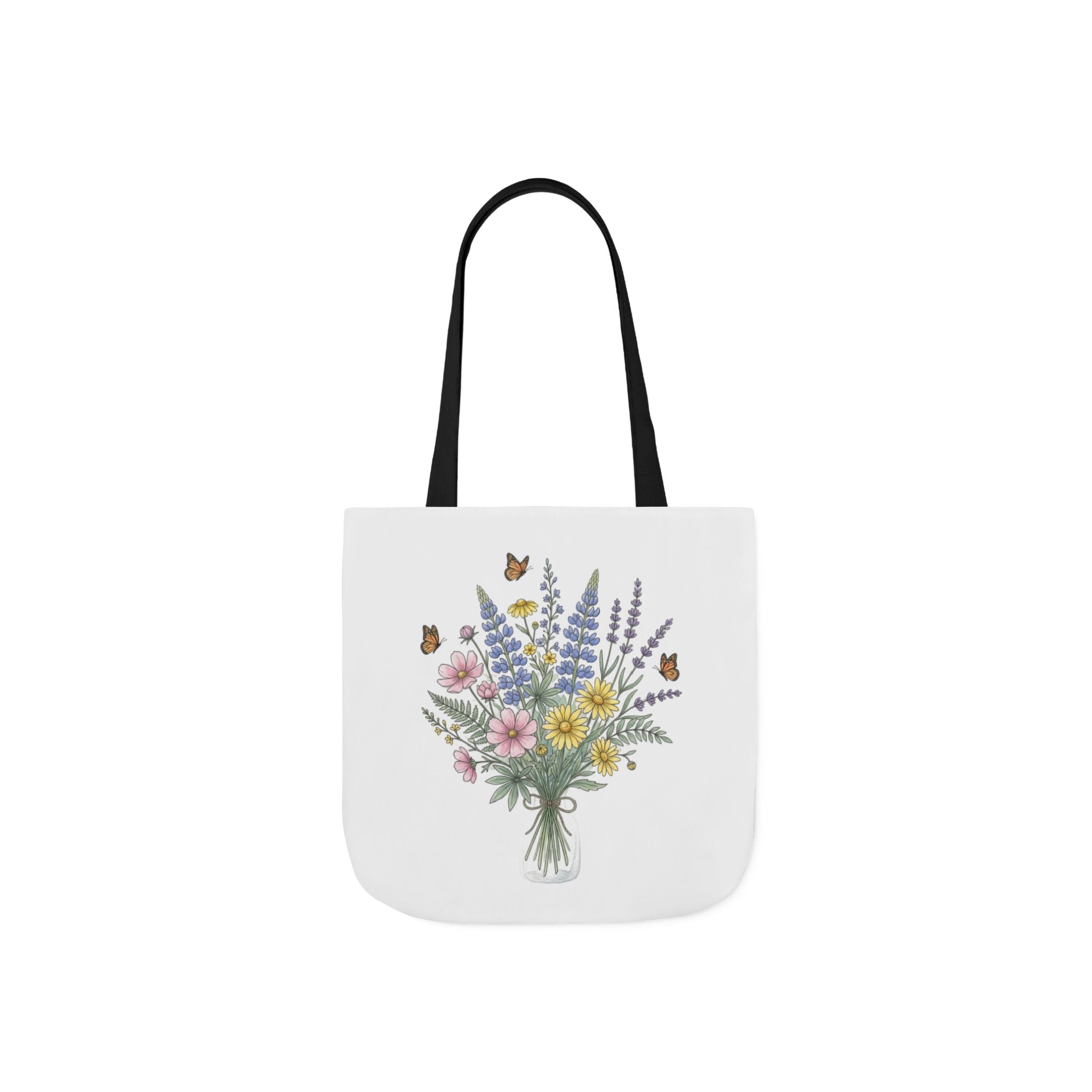 Canvas-Tasche mit Blumenstrauß