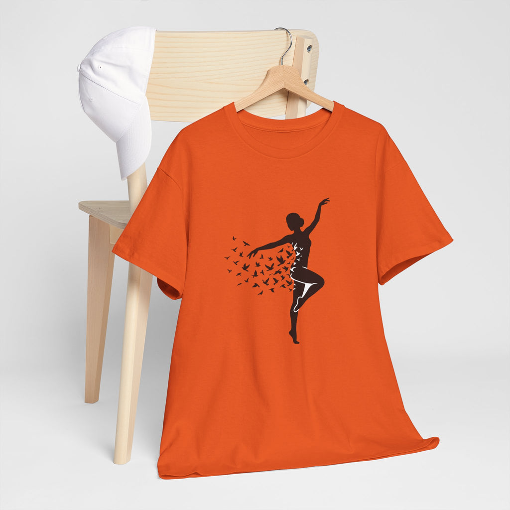 Ballerina Silhouette Tee — Dancer with Butterfly Motif