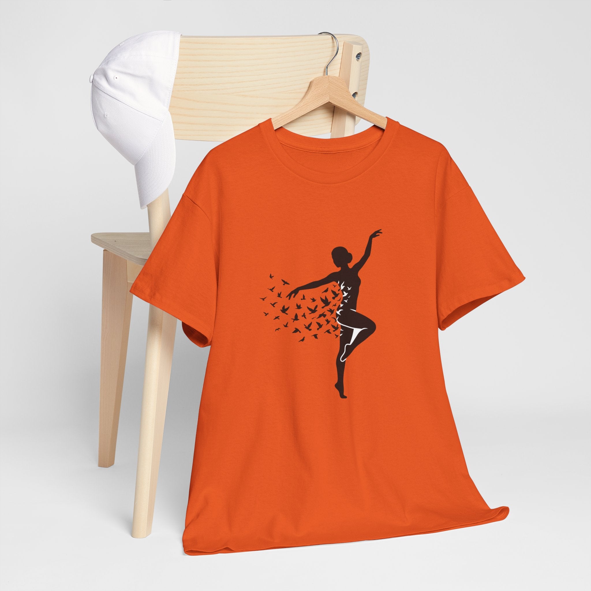 Ballerina Silhouette Tee — Dancer with Butterfly Motif