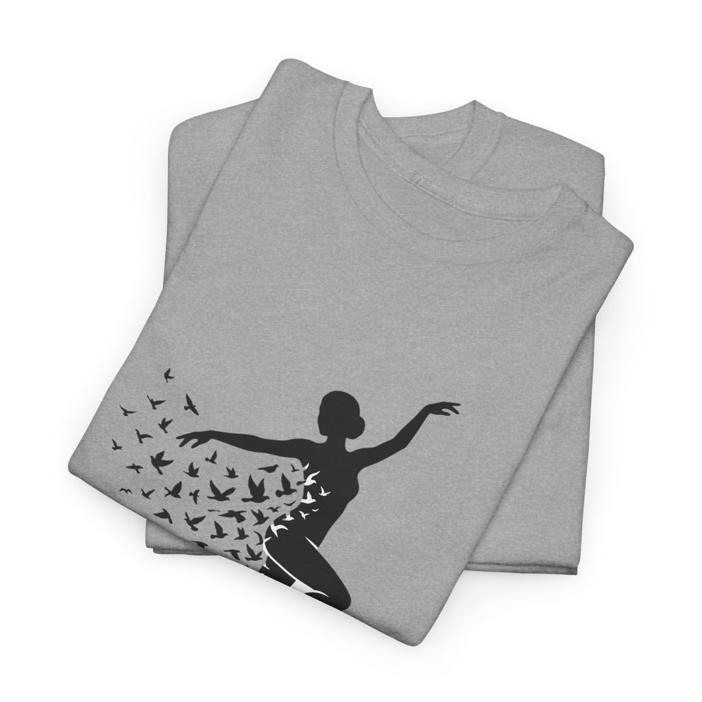 Ballerina Silhouette Tee — Dancer with Butterfly Motif
