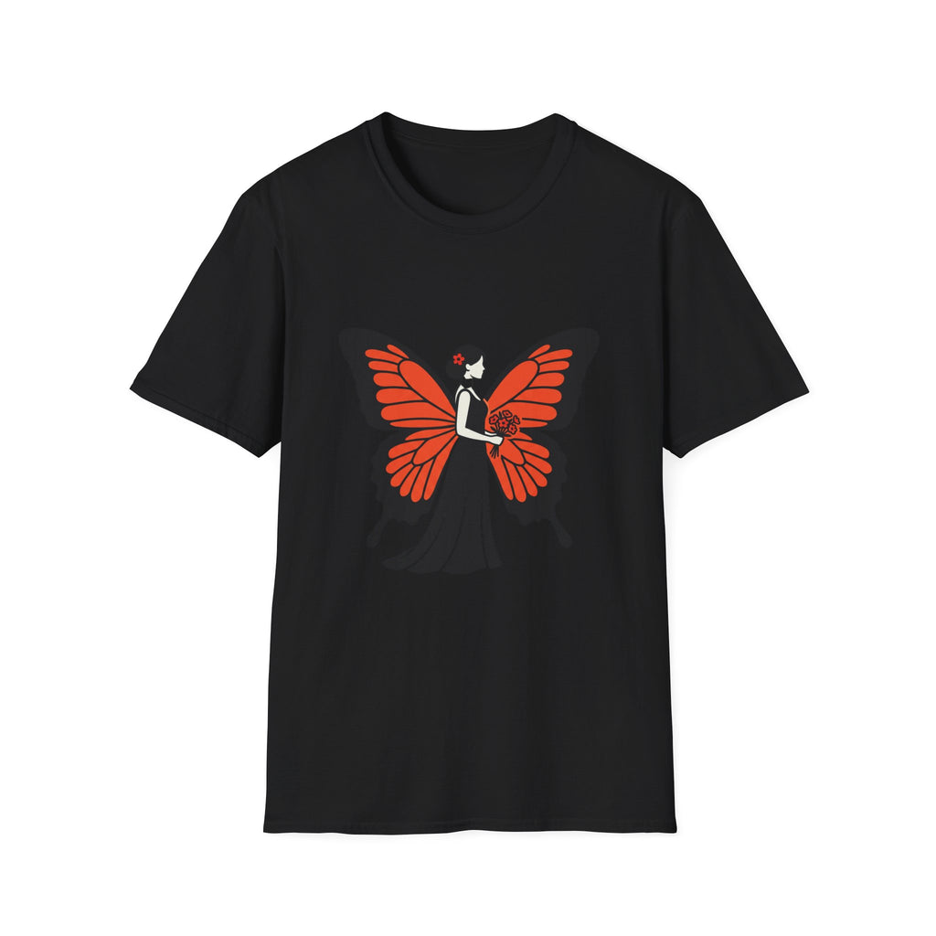 Butterfly Bride T-Shirt — Floral Butterfly Woman Graphic Tee