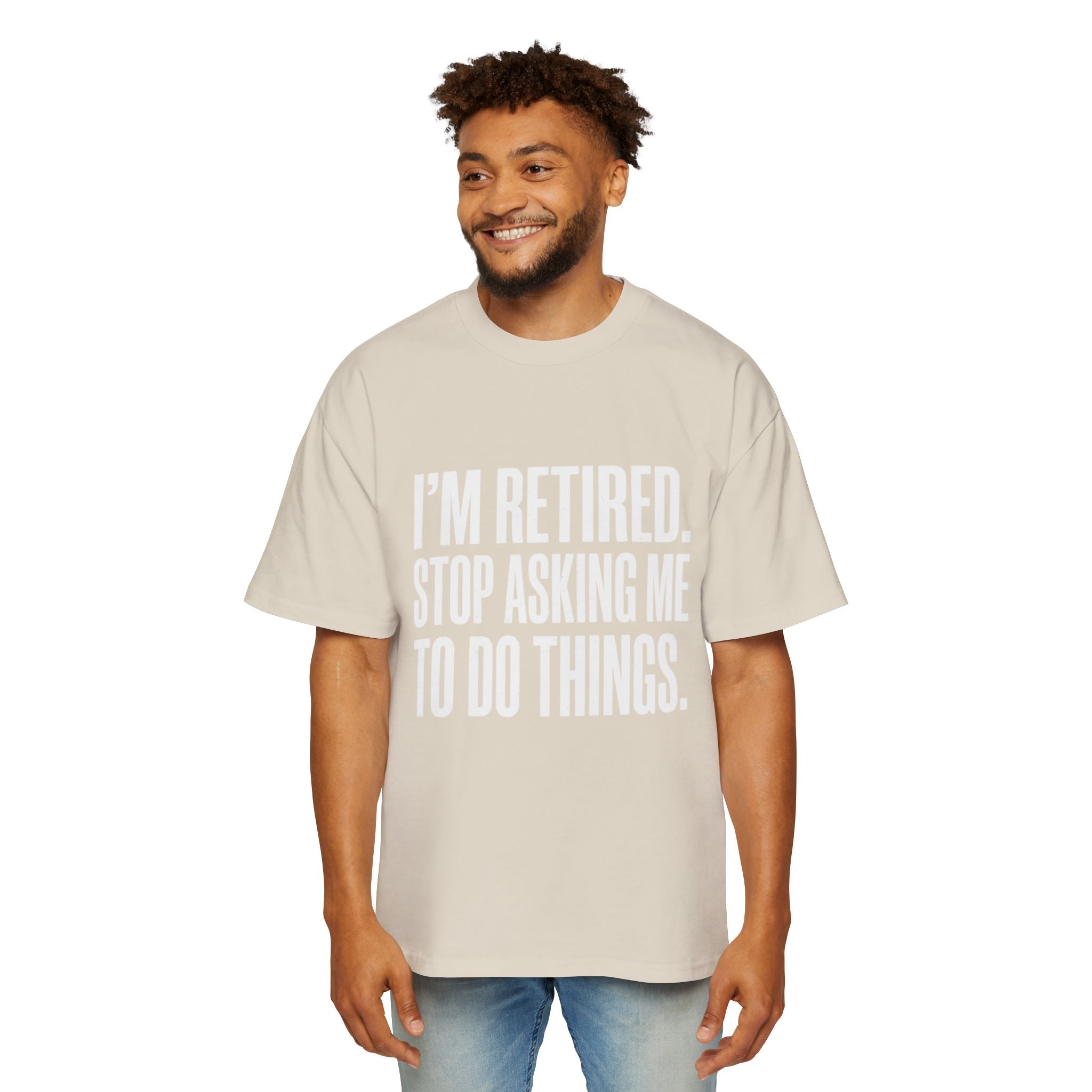 Ausgemustertes Oversized Baumwoll-T-Shirt