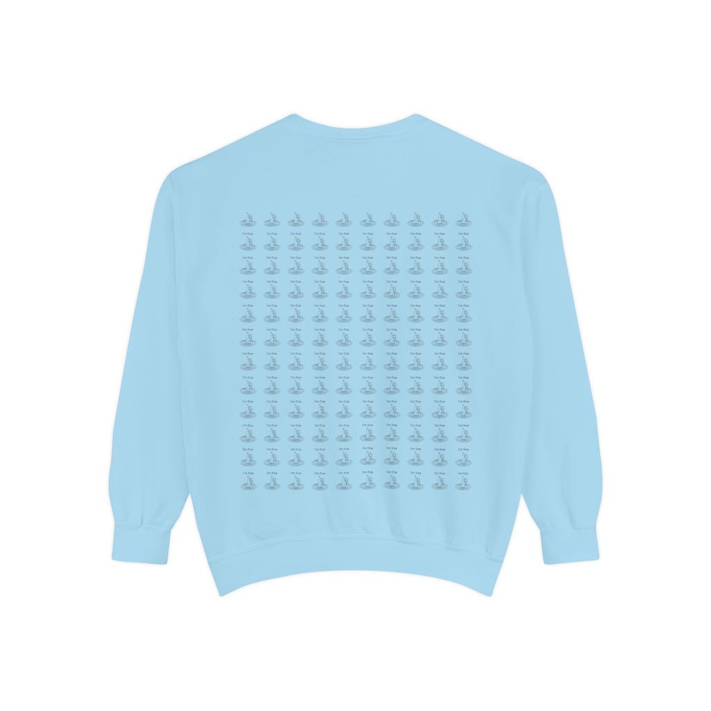 "I'm Fine" Thumbs-Up Sweatshirt — Funny Sarcastic Graphic Crewneck