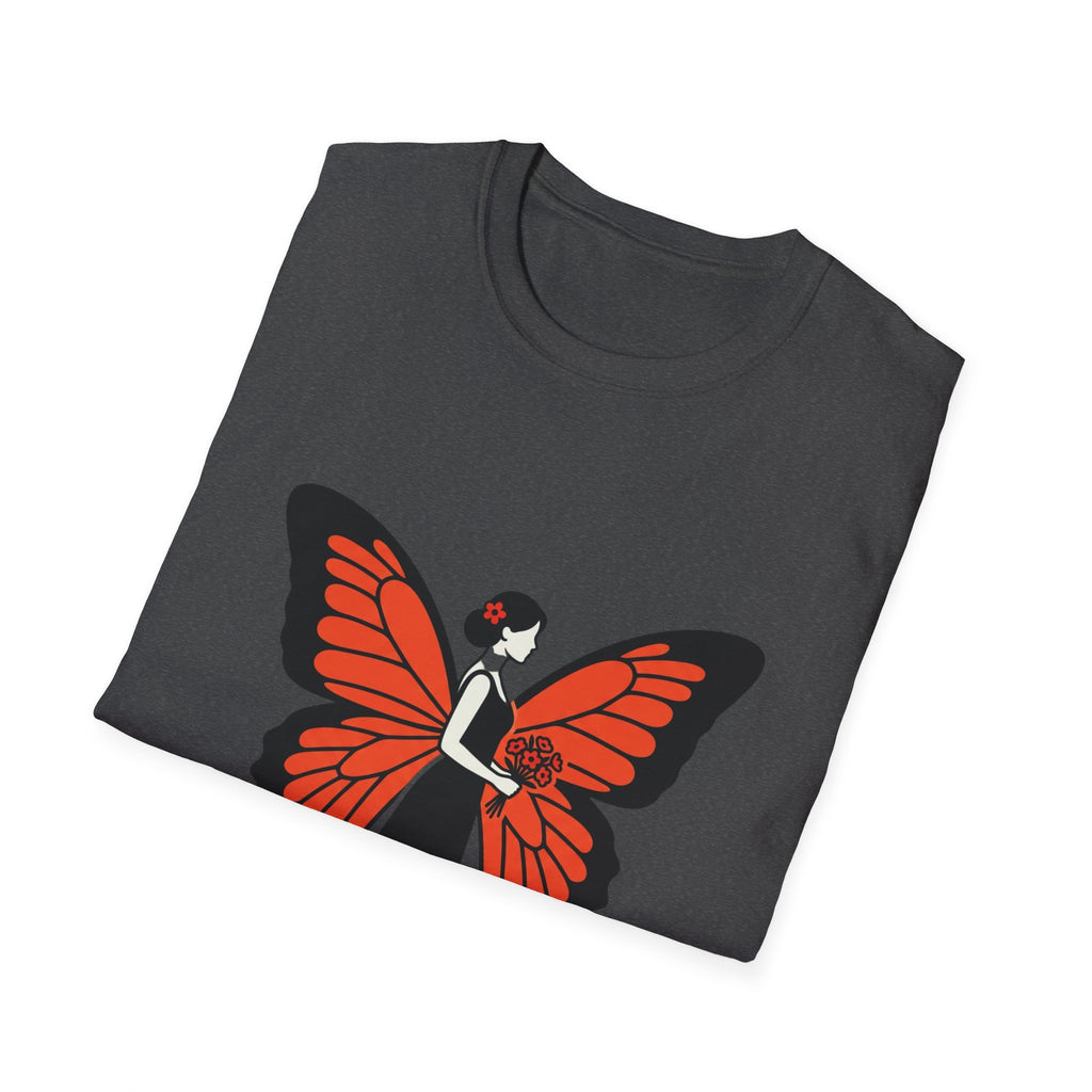 Butterfly Bride T-Shirt — Floral Butterfly Woman Graphic Tee