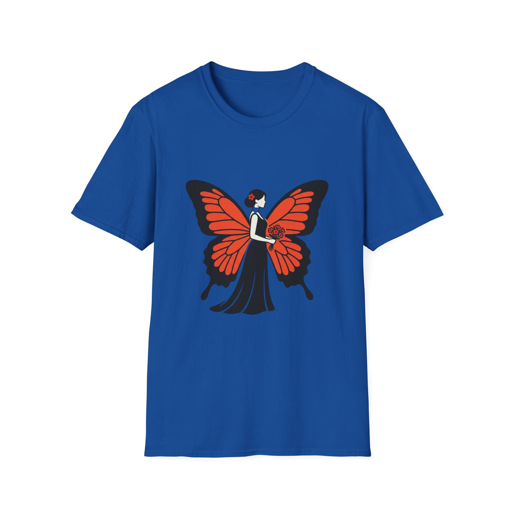 Butterfly Bride T-Shirt — Floral Butterfly Woman Graphic Tee