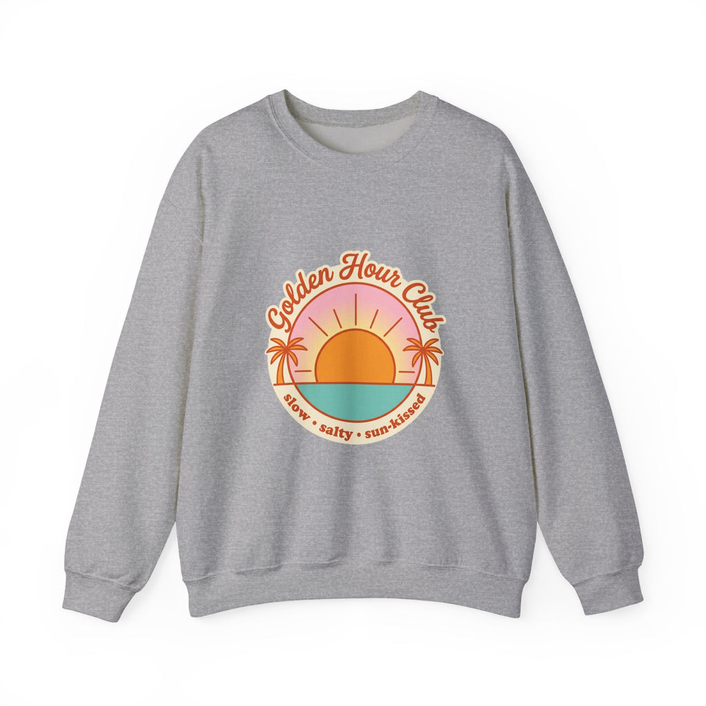 Golden Hour Club Sweatshirt | Sommer-Ästhetik, Küsten-Vibes, Retro-Pastell