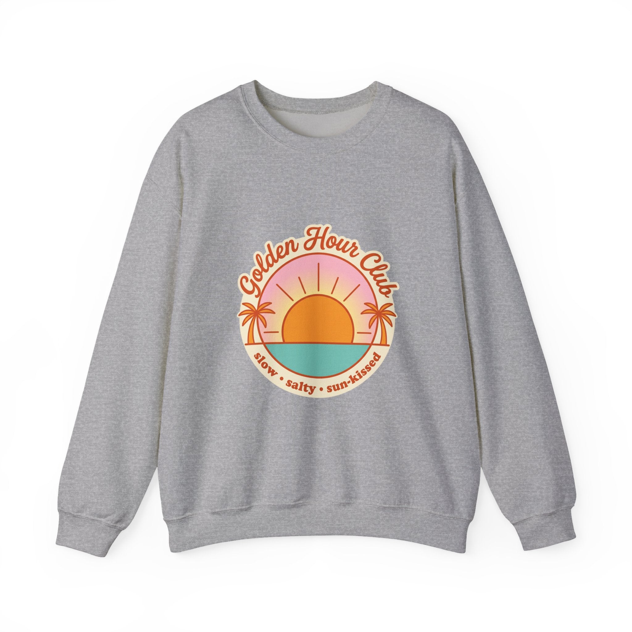 Golden Hour Club Sweatshirt | Sommer-Ästhetik, Küsten-Vibes, Retro-Pastell