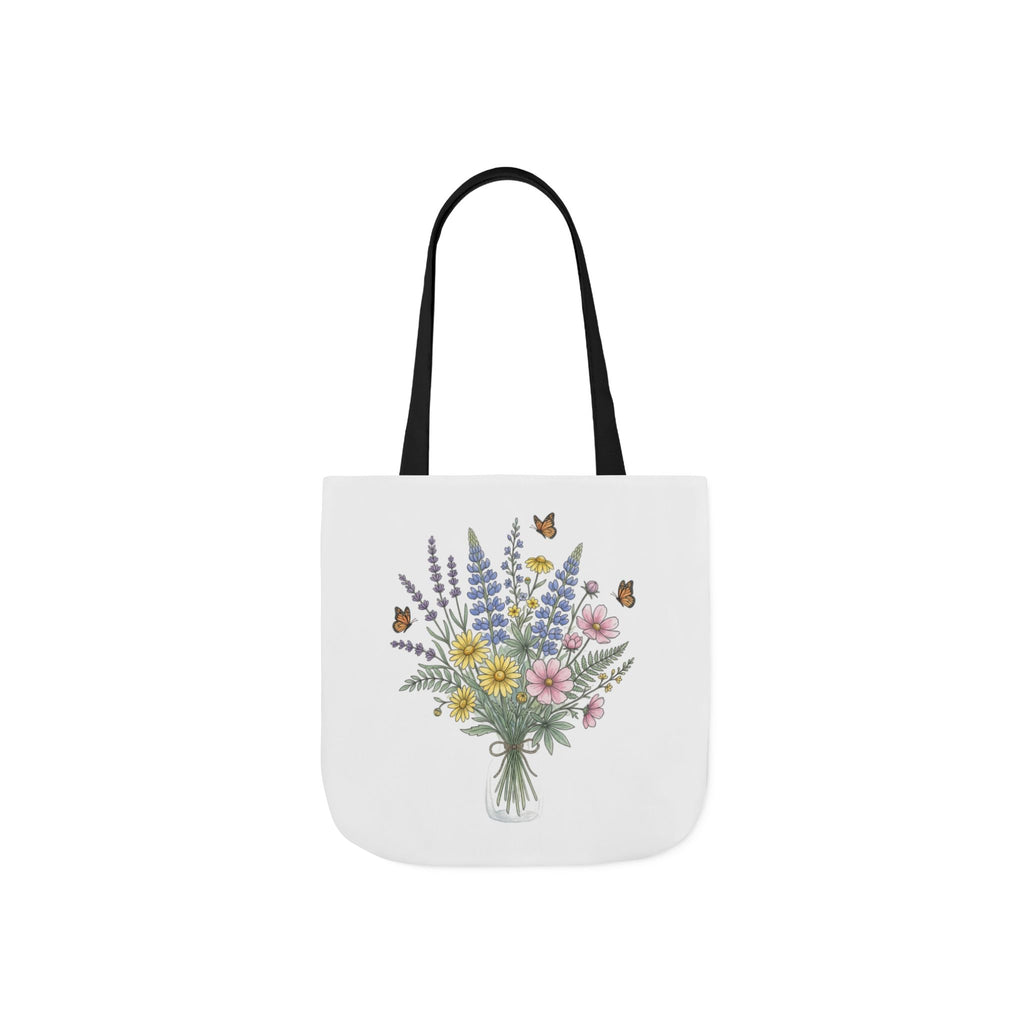 Canvas-Tasche mit Blumenstrauß