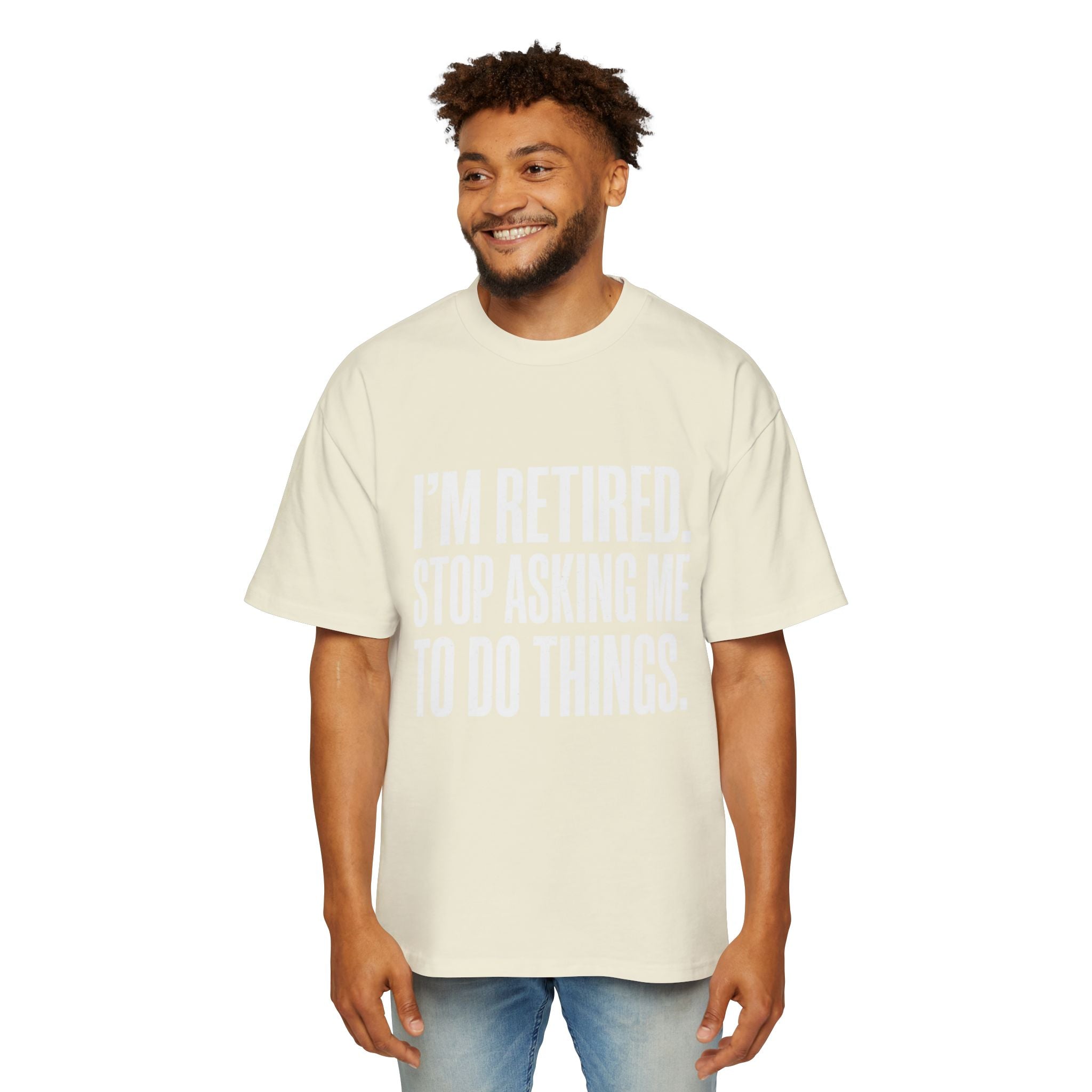 Ausgemustertes Oversized Baumwoll-T-Shirt
