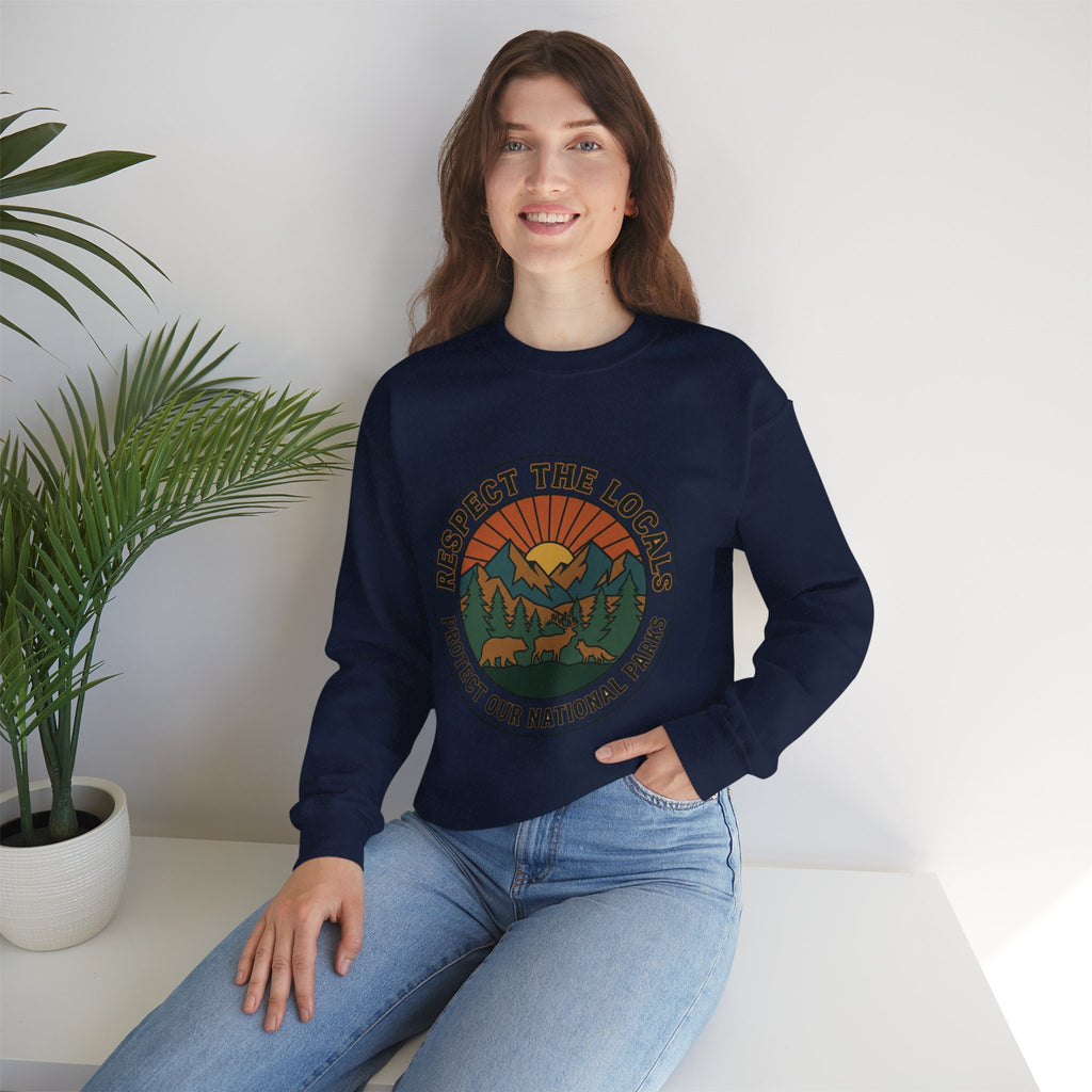 Respektiere die Einheimischen Patch Rundhals-Sweatshirt