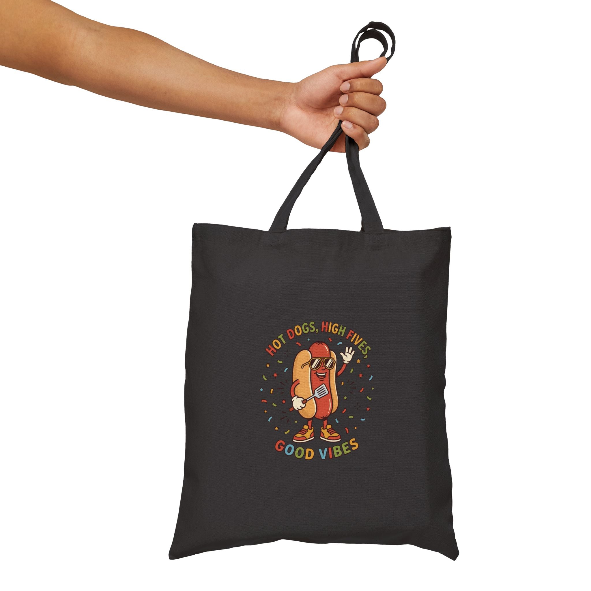 Hot Dog Good Vibes Tragetasche | Grillen Vierter Juli, Retro Patriotisches Picknick