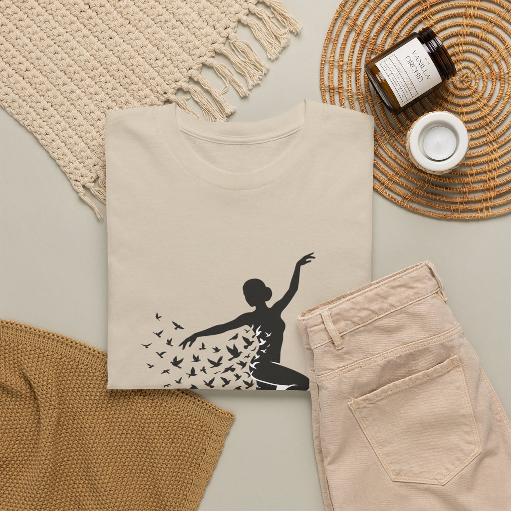 Ballerina Silhouette Tee — Dancer with Butterfly Motif