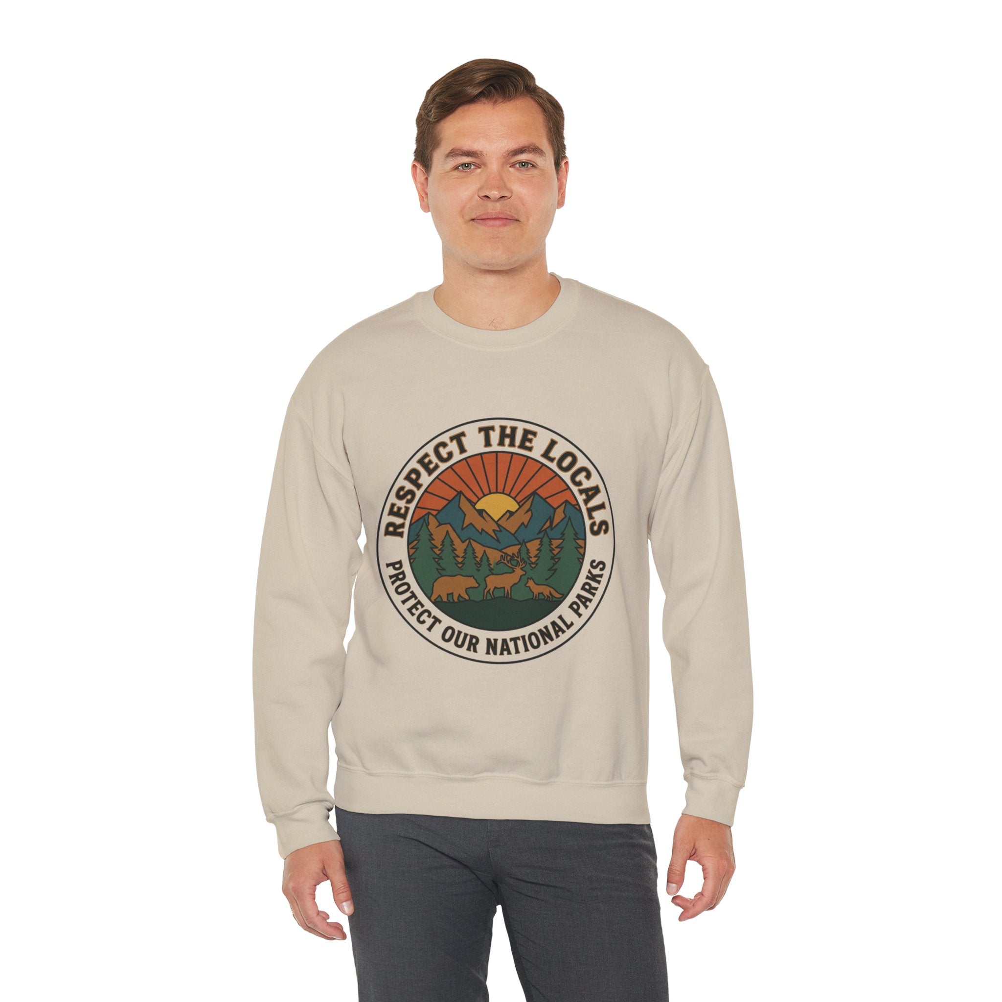 Respektiere die Einheimischen Patch Rundhals-Sweatshirt