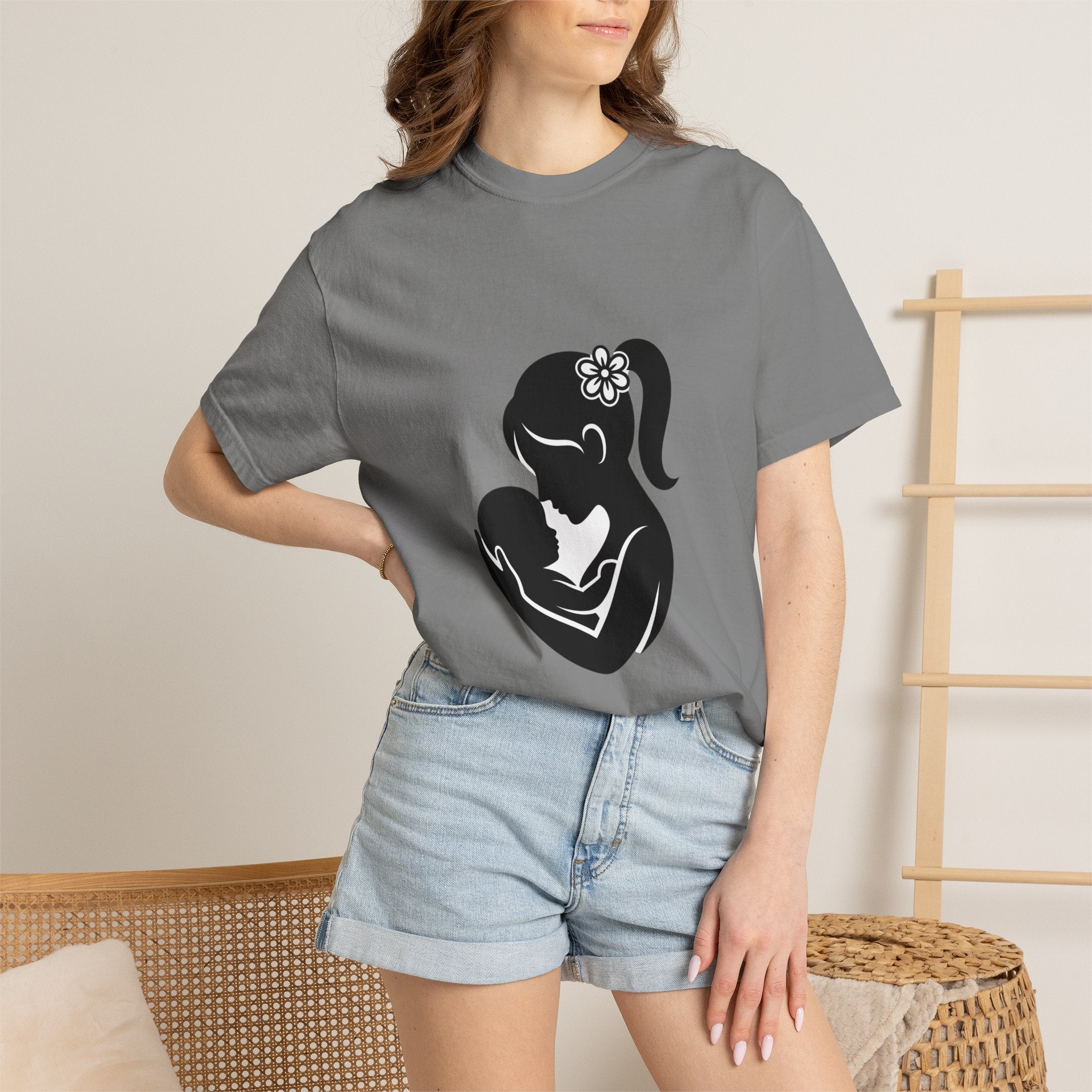 Mom and Baby Silhouette T-Shirt — Nursing & New Mom Gift