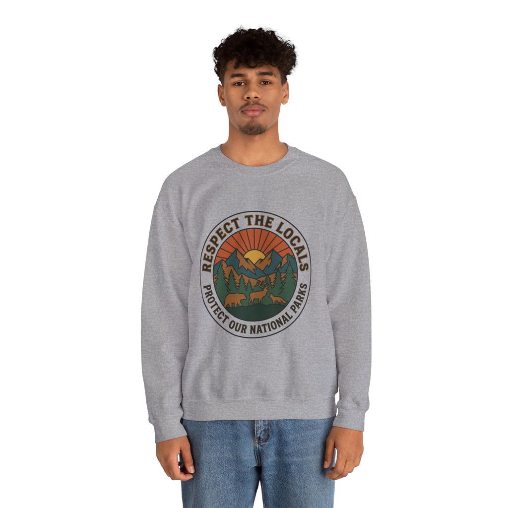 Respektiere die Einheimischen Patch Rundhals-Sweatshirt