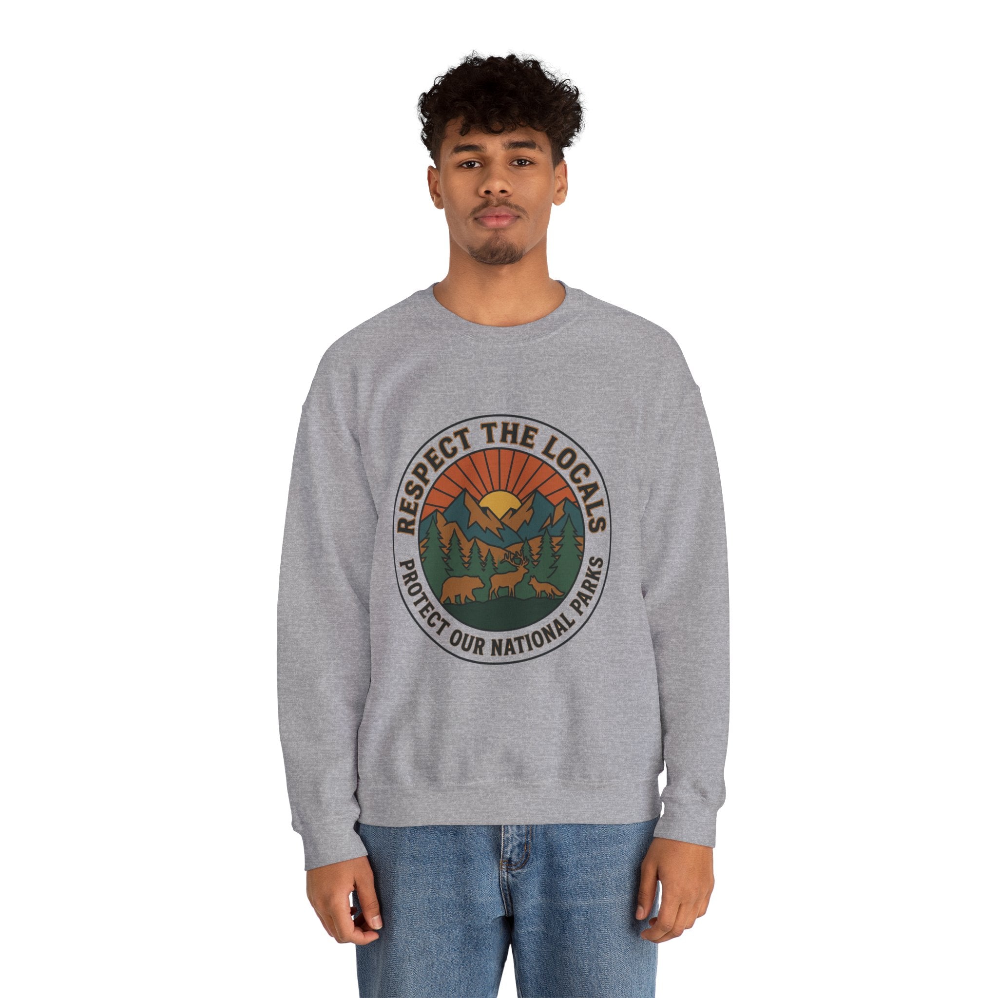 Respektiere die Einheimischen Patch Rundhals-Sweatshirt