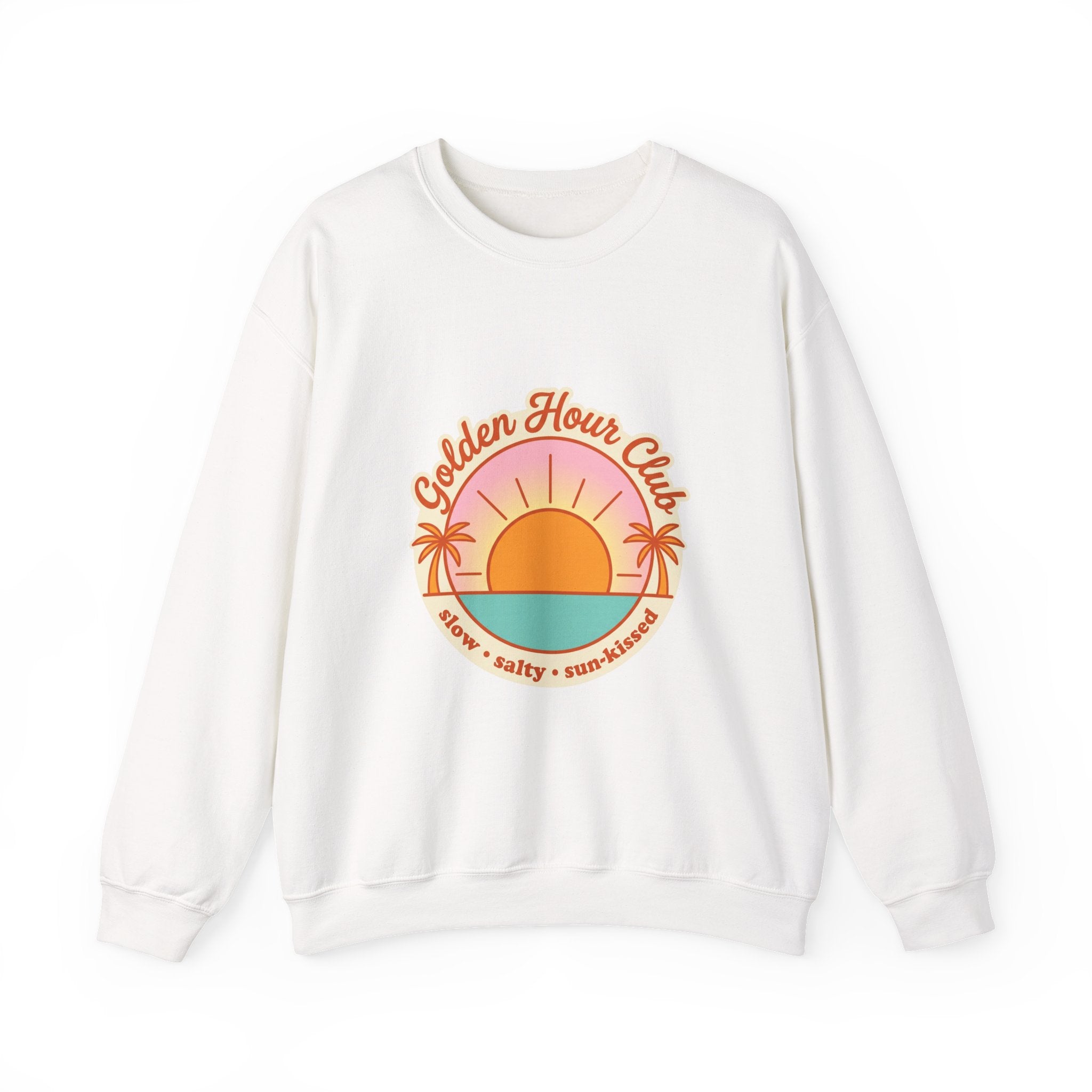 Golden Hour Club Sweatshirt | Sommer-Ästhetik, Küsten-Vibes, Retro-Pastell