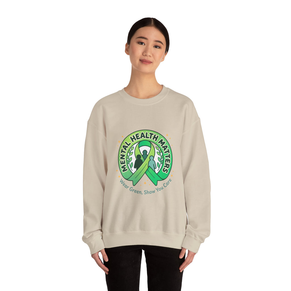 Mental Health Matters Sweatshirt | Trage grüne Schleife zur Sensibilisierung, Selbstfürsorge