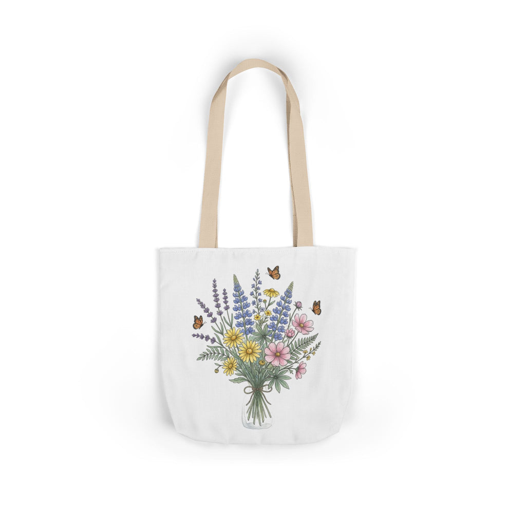 Canvas-Tasche mit Blumenstrauß
