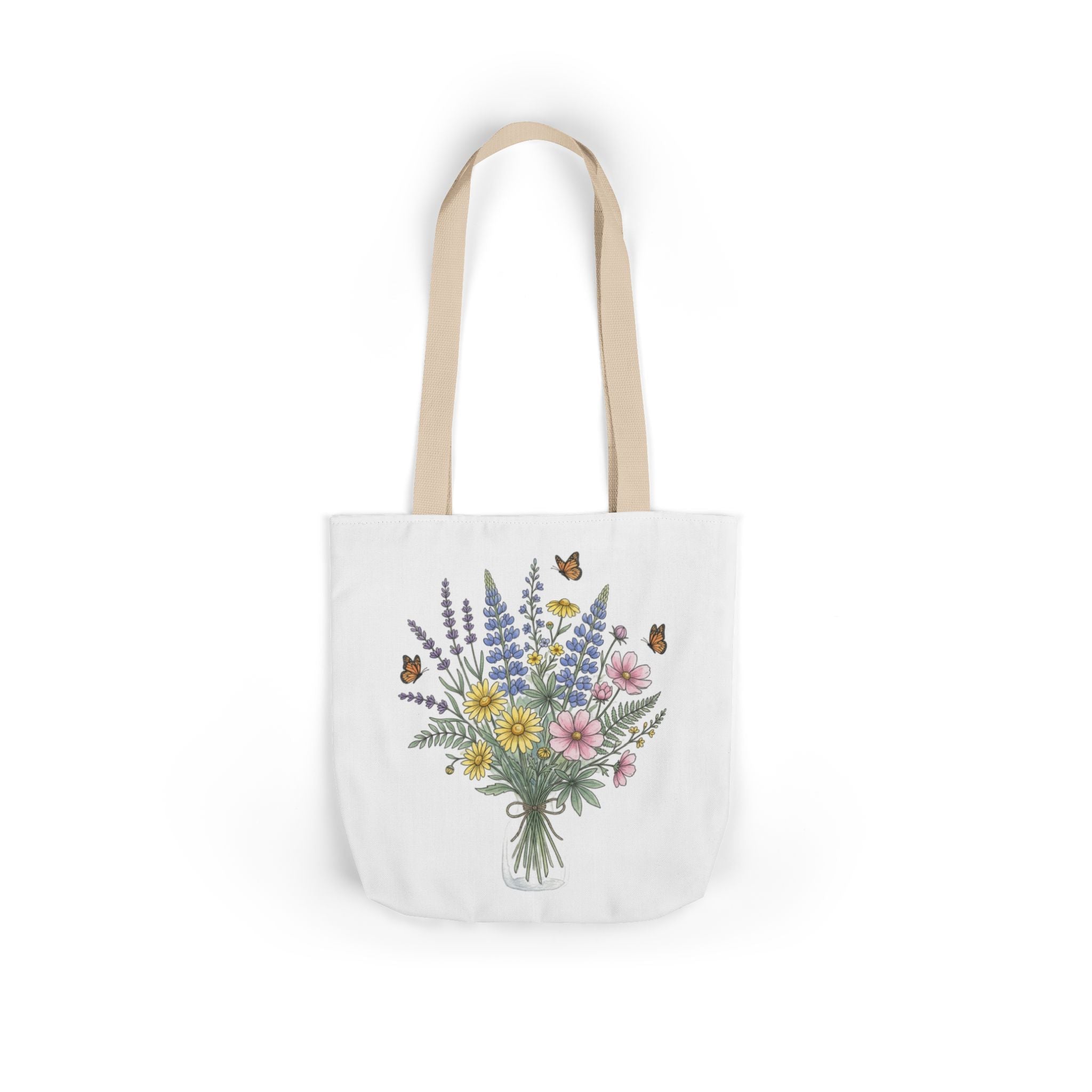 Floral Bouquet Canvas Tote