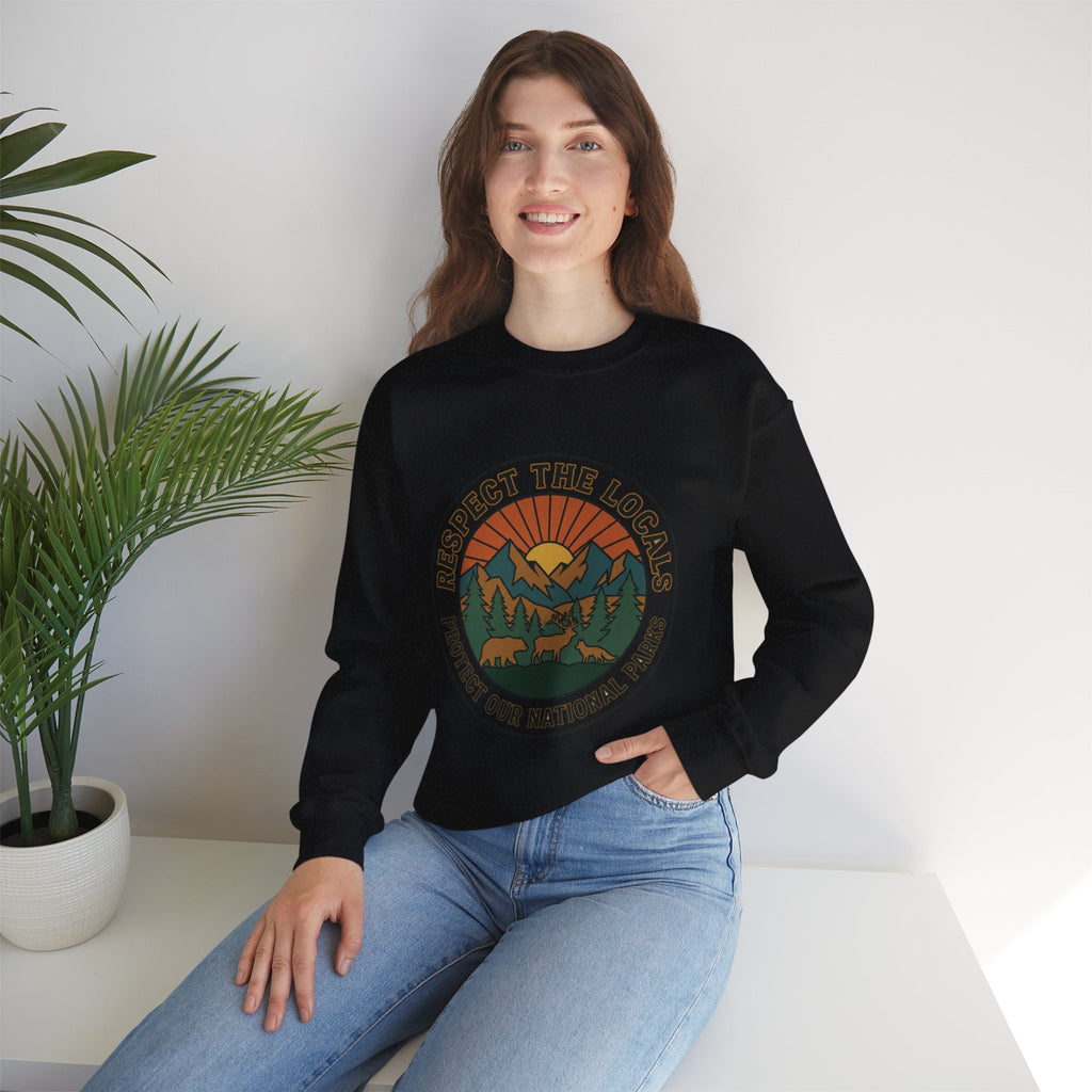 Respektiere die Einheimischen Patch Rundhals-Sweatshirt