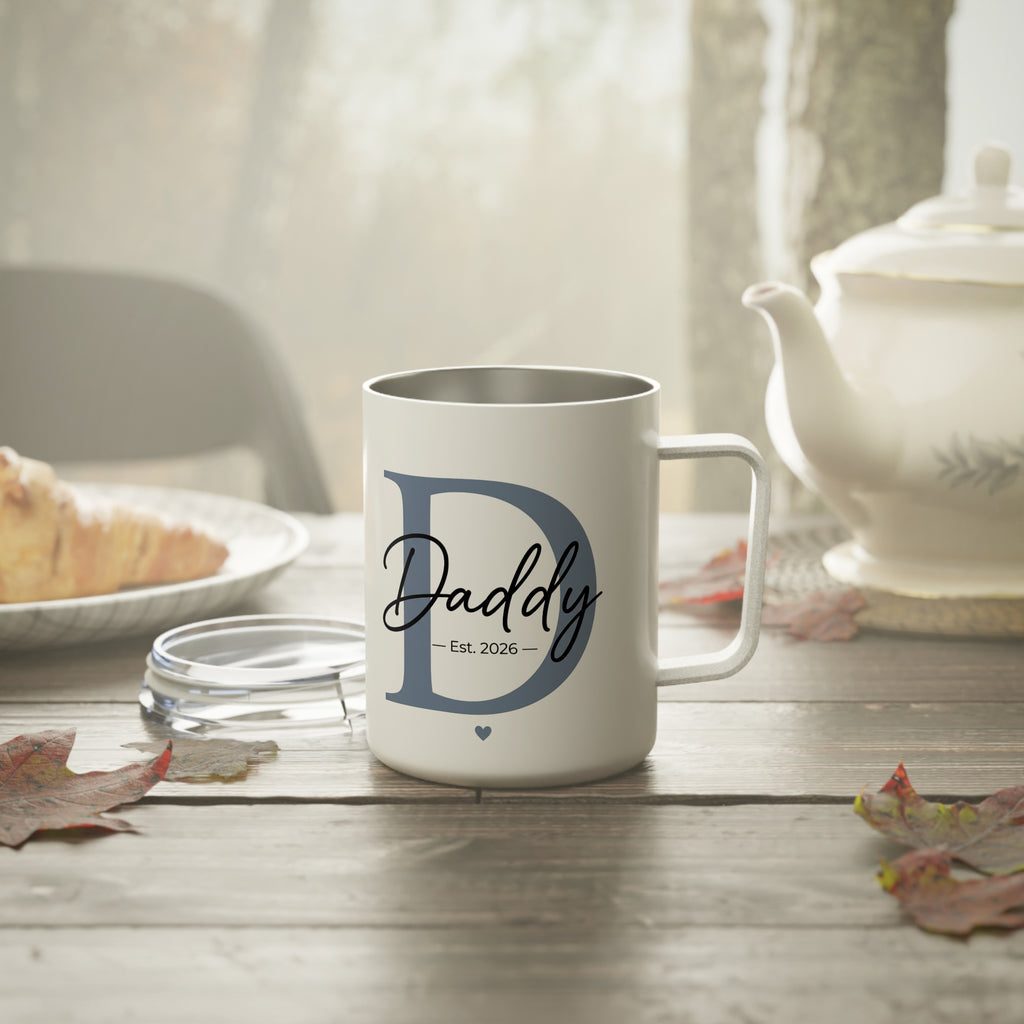 Personalized Initial Insulated Coffee Mug.
