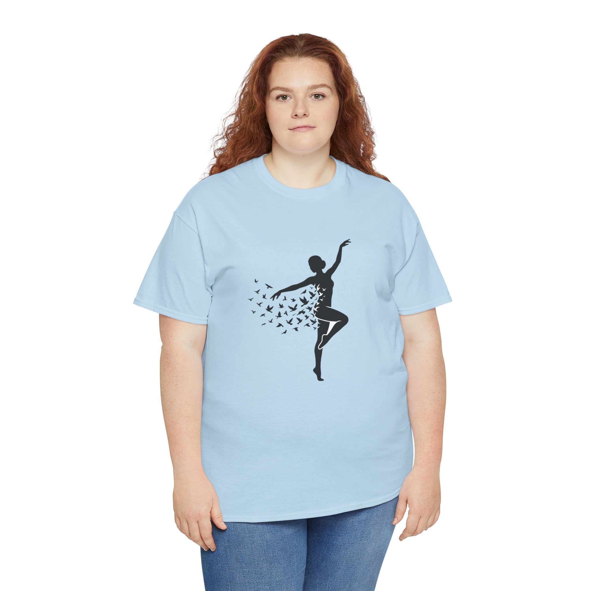 Ballerina Silhouette Tee — Dancer with Butterfly Motif