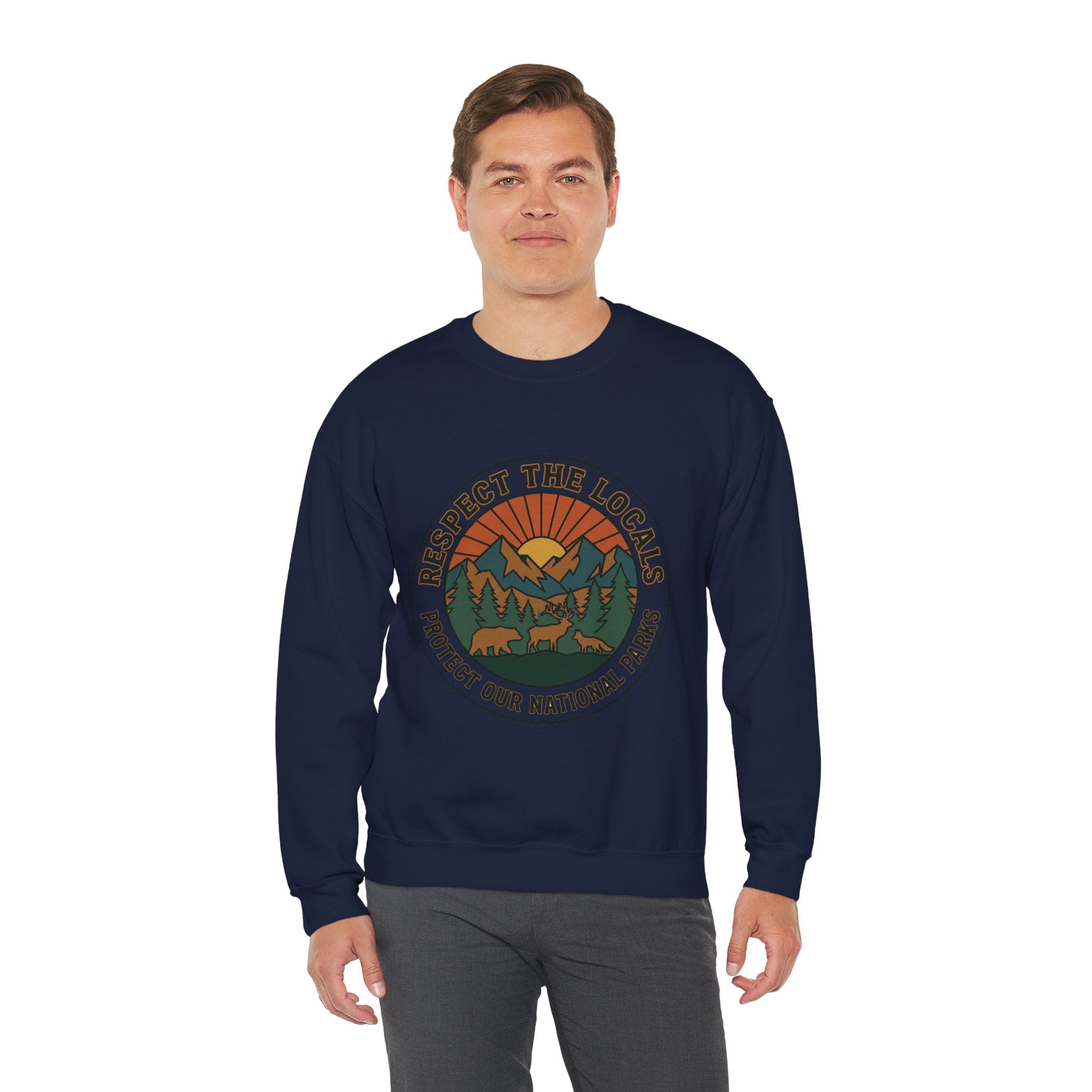 Respektiere die Einheimischen Patch Rundhals-Sweatshirt
