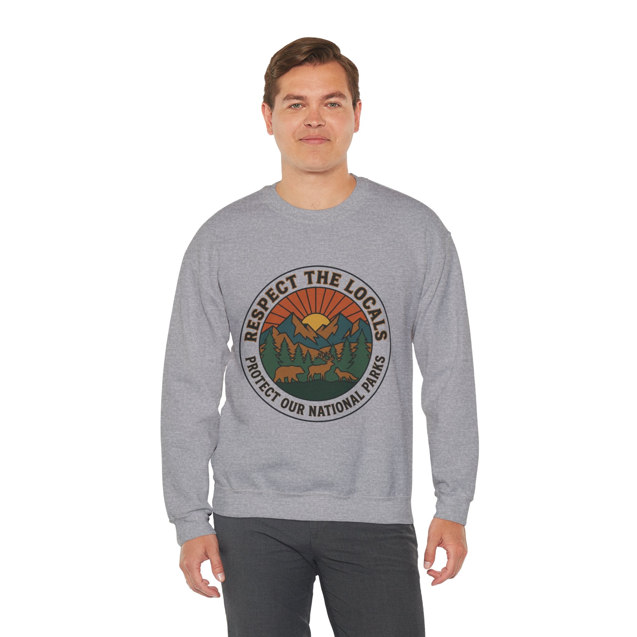 Respektiere die Einheimischen Patch Rundhals-Sweatshirt