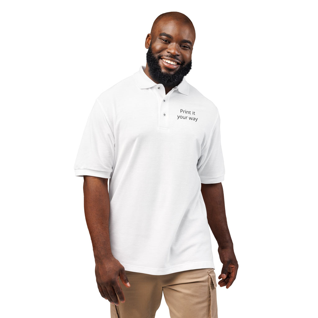 Embroidered 'Print It Your Way' Polo Shirt