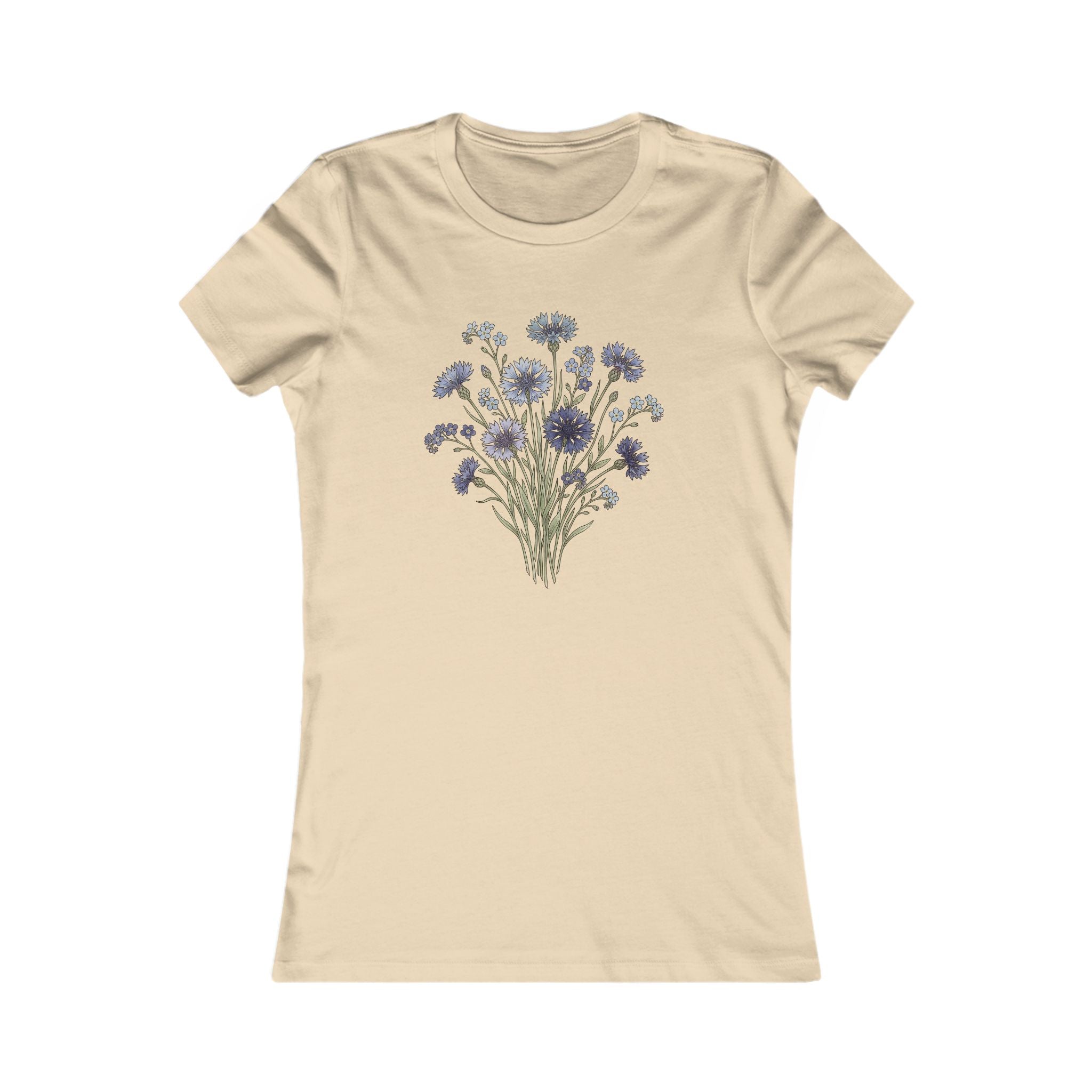 Damen T-Shirt mit Wildblumen-Grafik