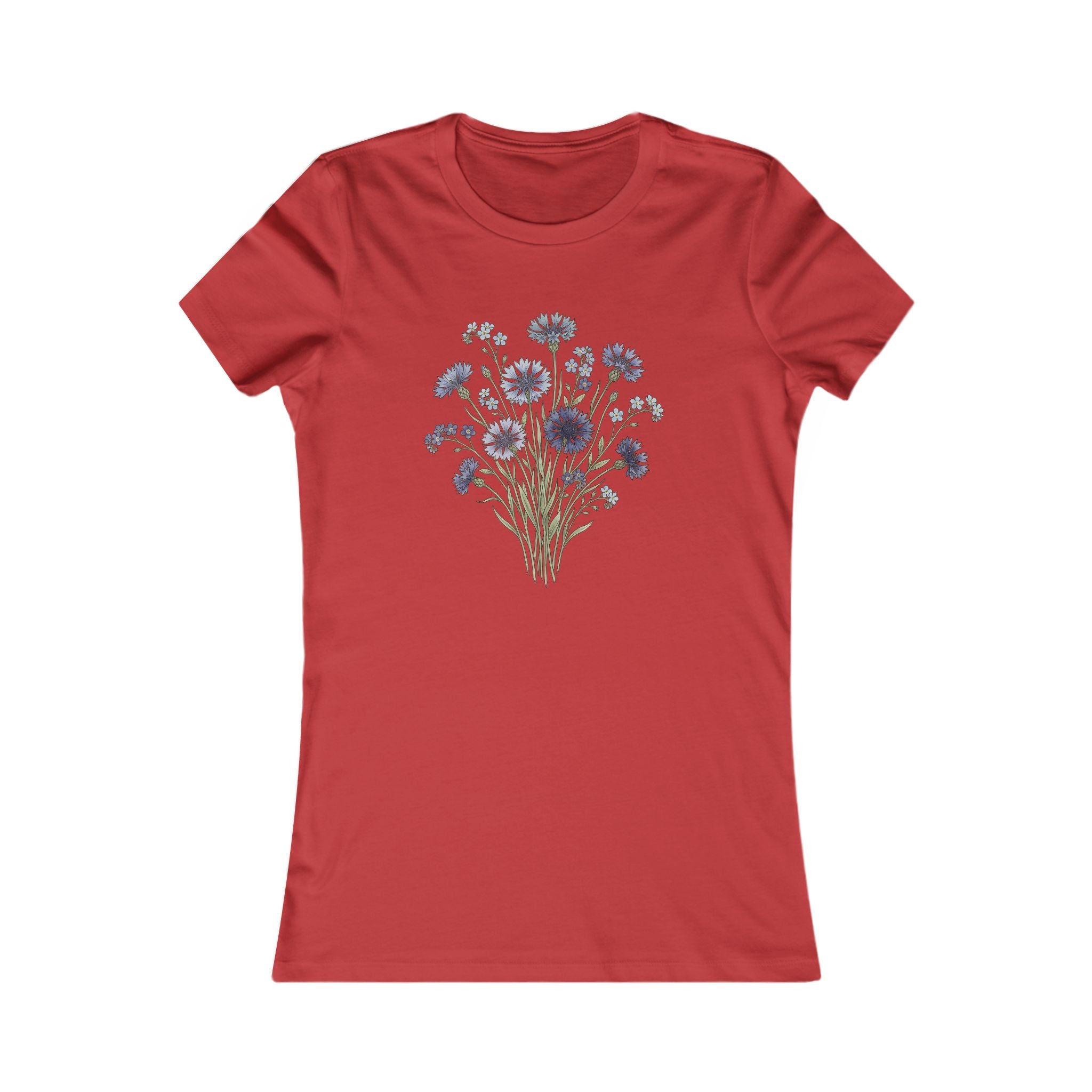 Damen T-Shirt mit Wildblumen-Grafik