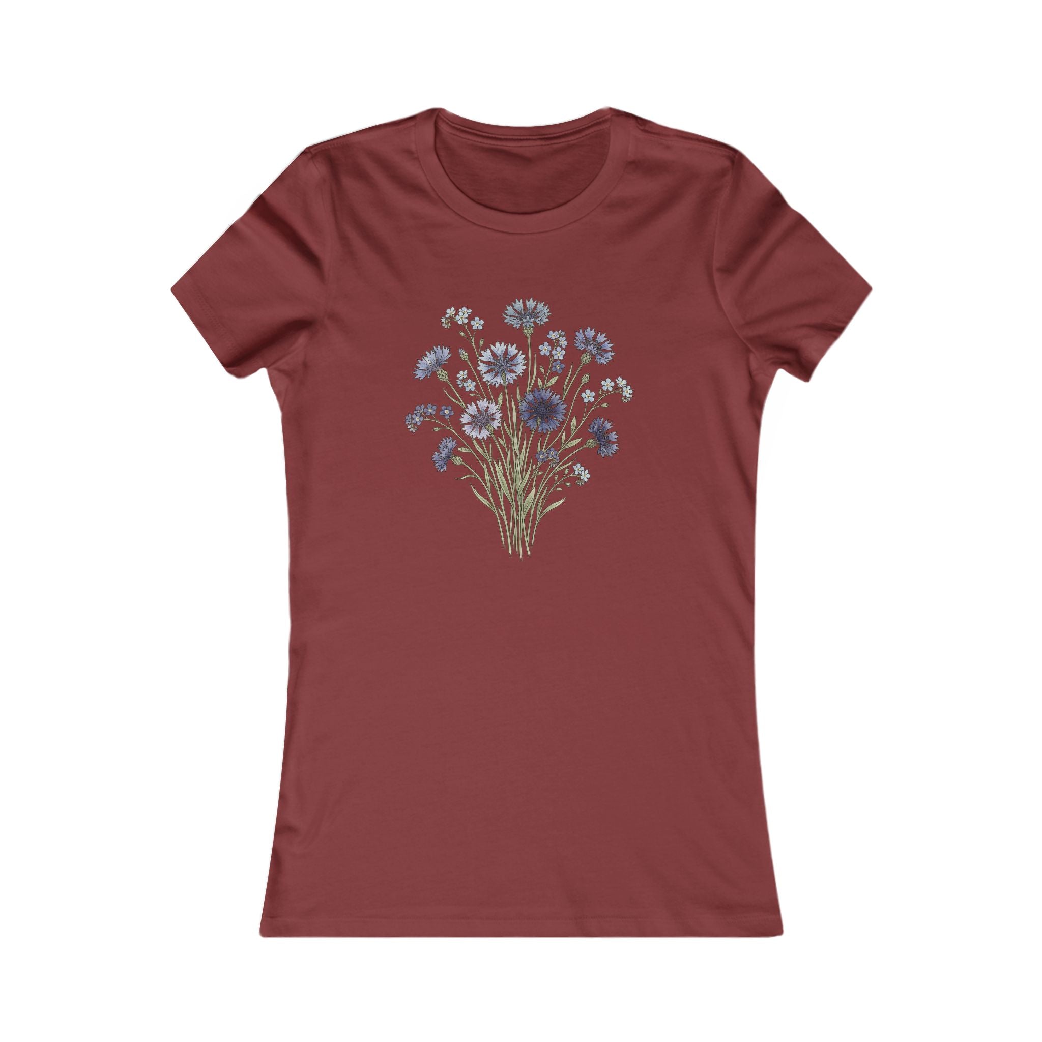 Damen T-Shirt mit Wildblumen-Grafik