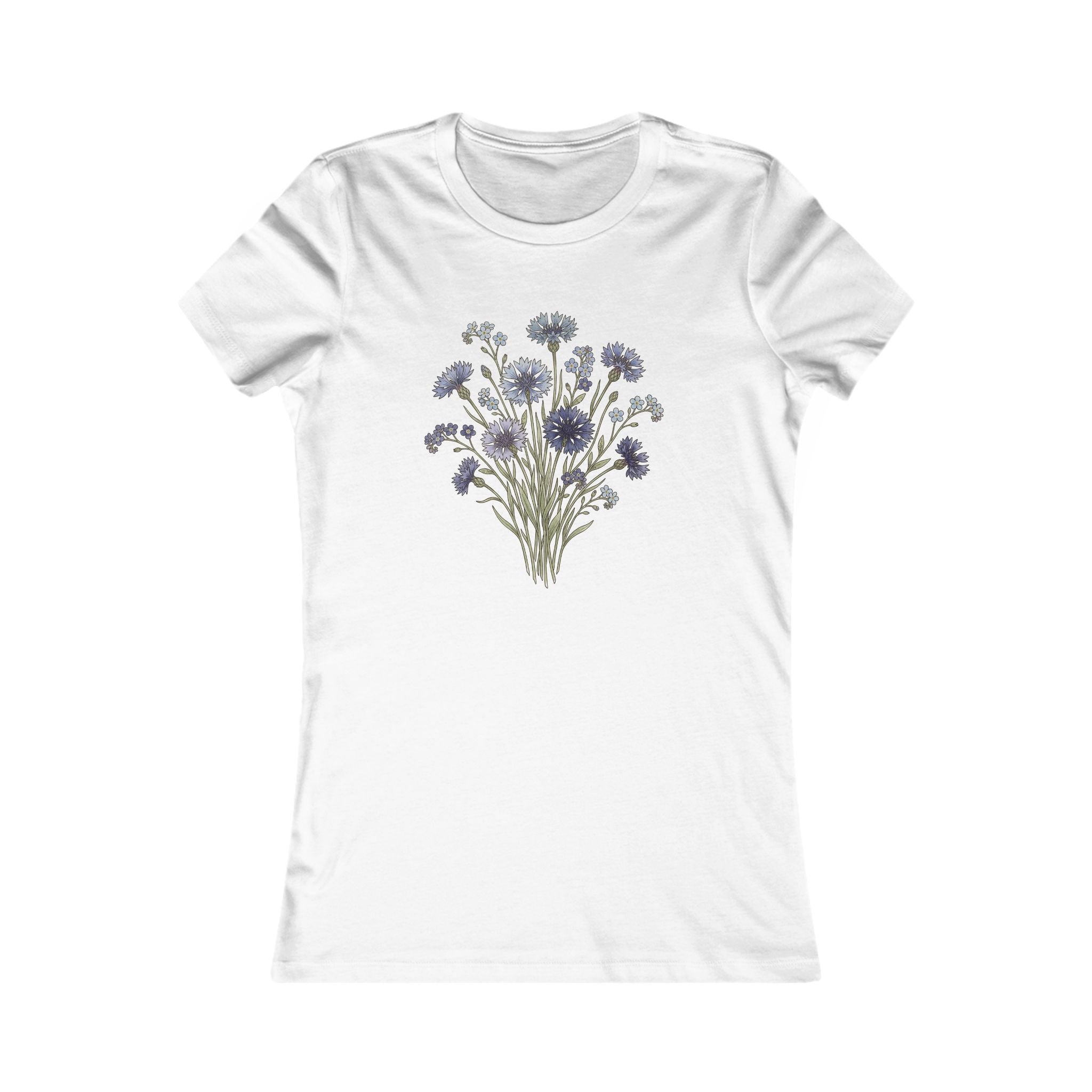 Damen T-Shirt mit Wildblumen-Grafik