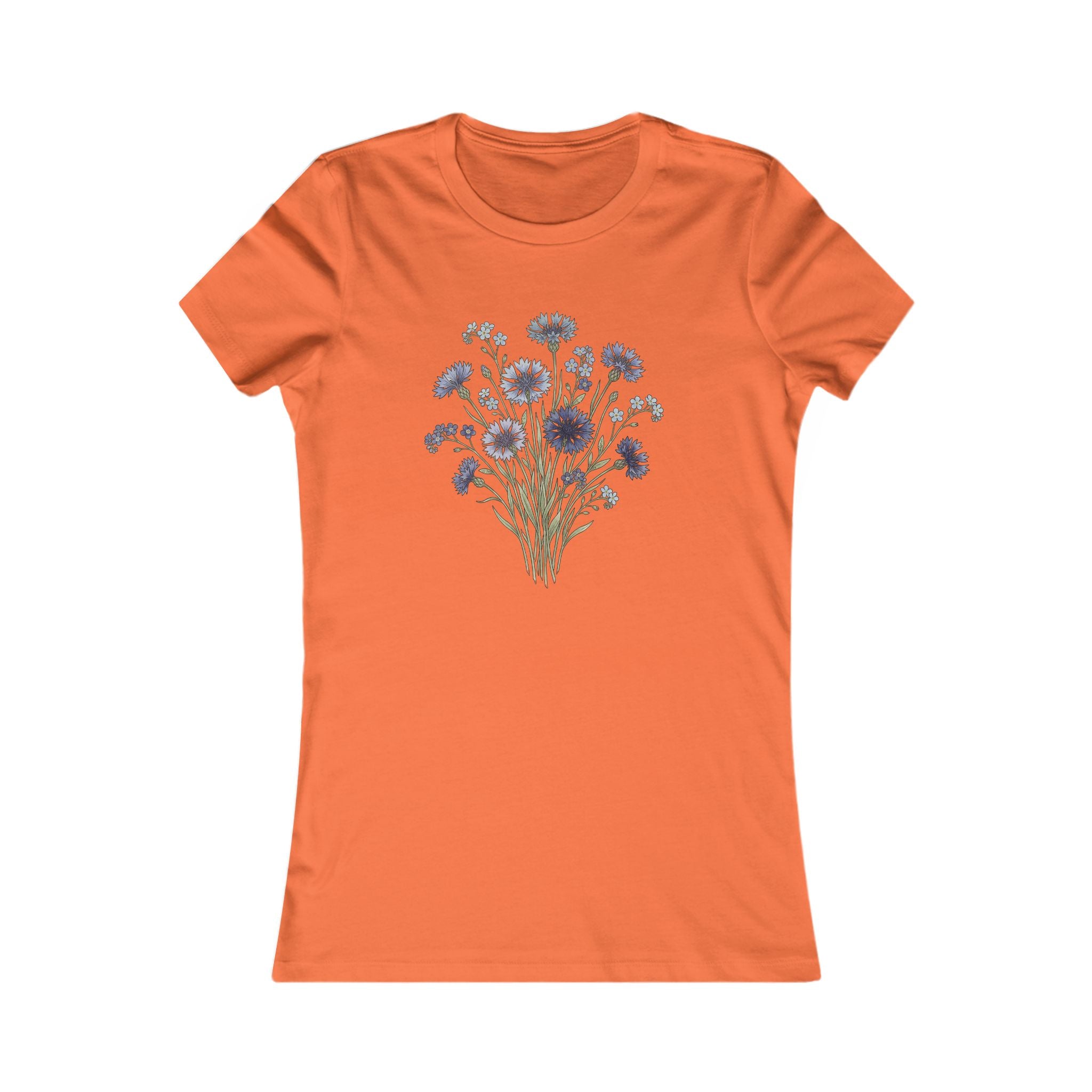 Damen T-Shirt mit Wildblumen-Grafik