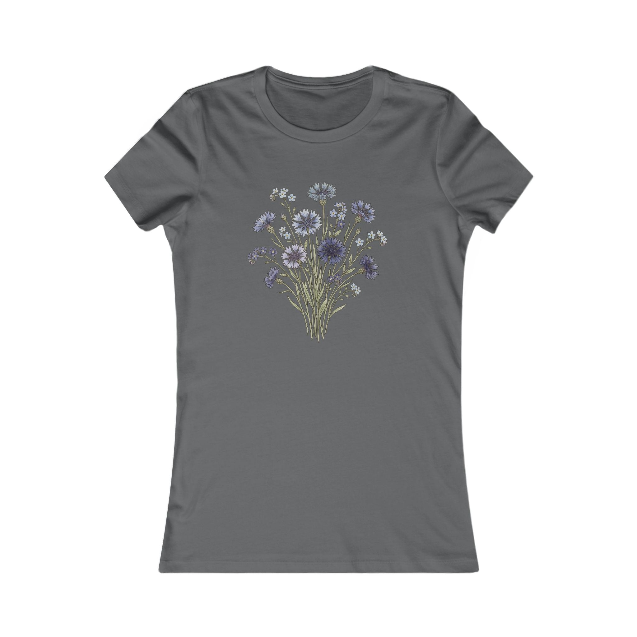 Damen T-Shirt mit Wildblumen-Grafik