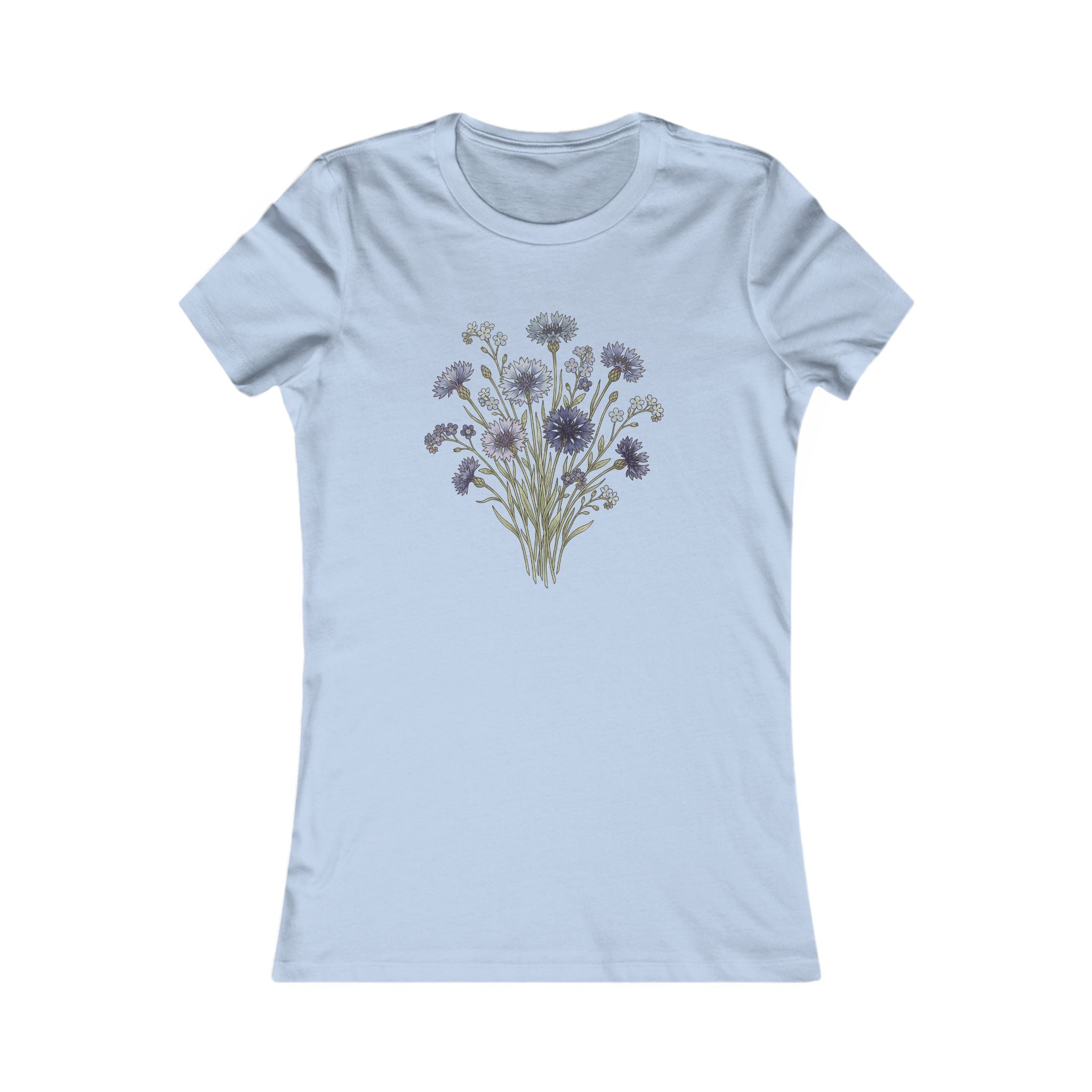 Damen T-Shirt mit Wildblumen-Grafik