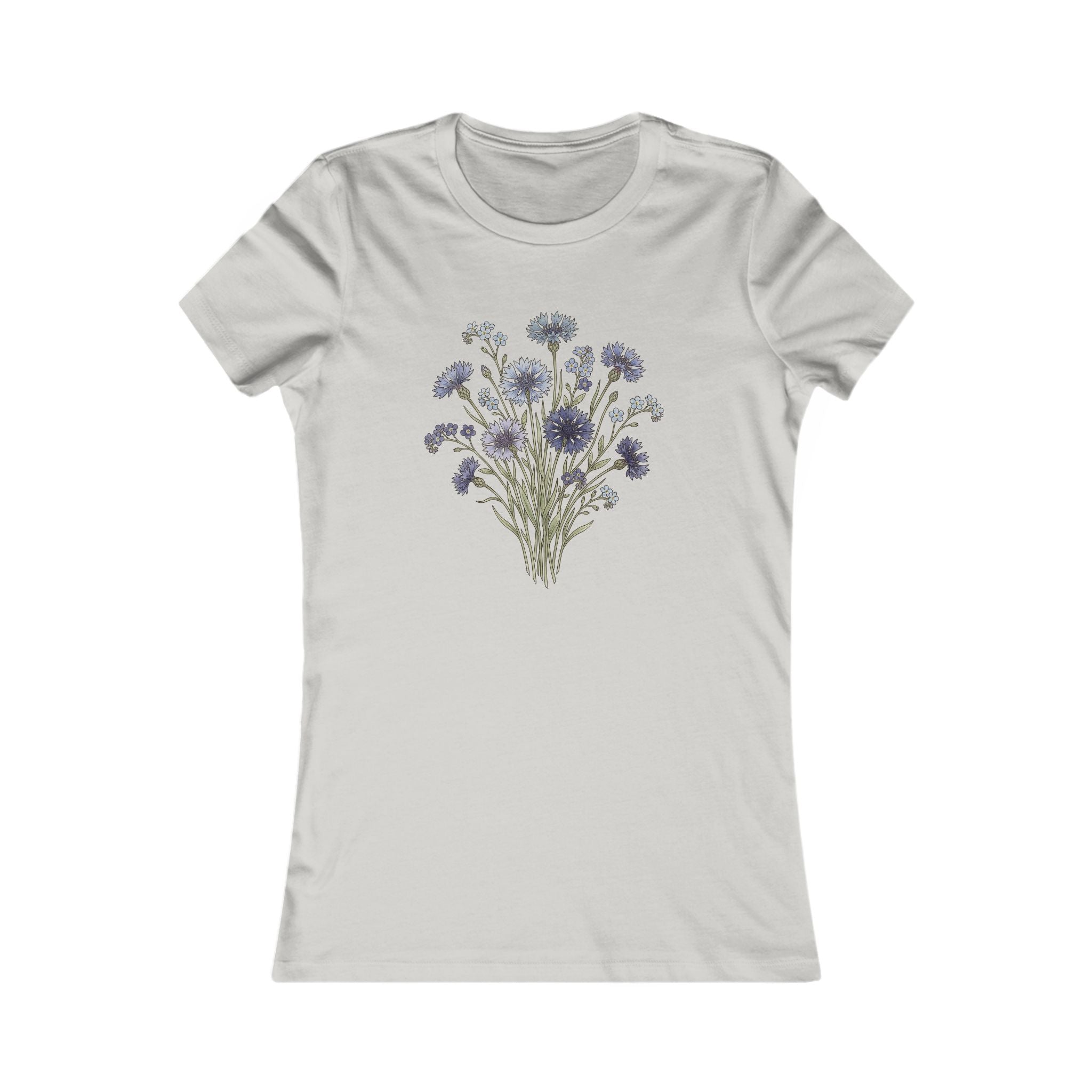Damen T-Shirt mit Wildblumen-Grafik
