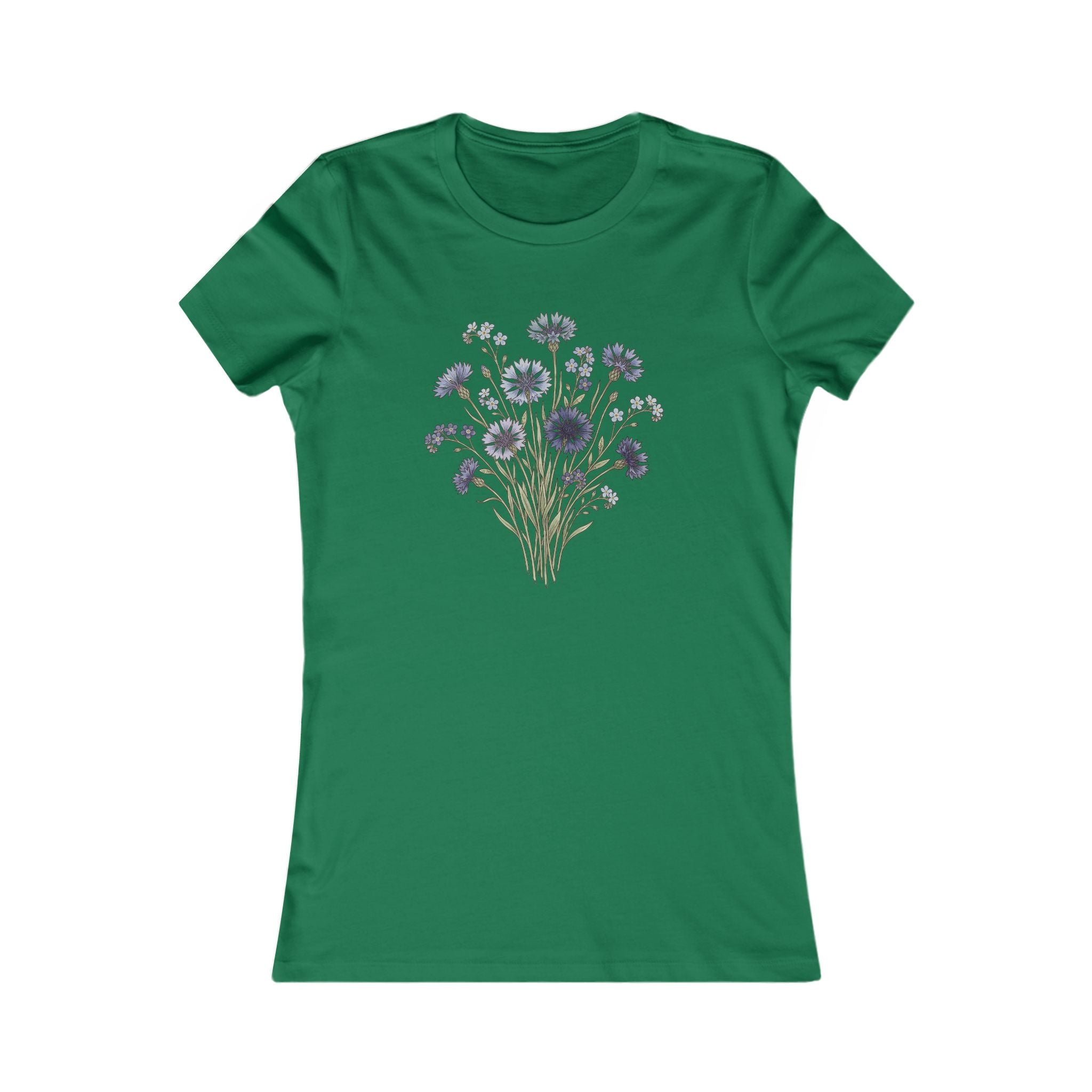 Damen T-Shirt mit Wildblumen-Grafik