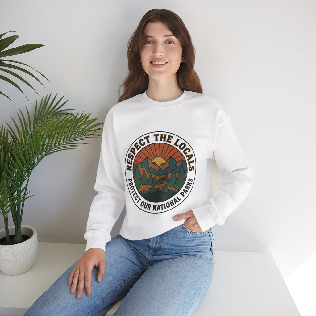 Respektiere die Einheimischen Patch Rundhals-Sweatshirt