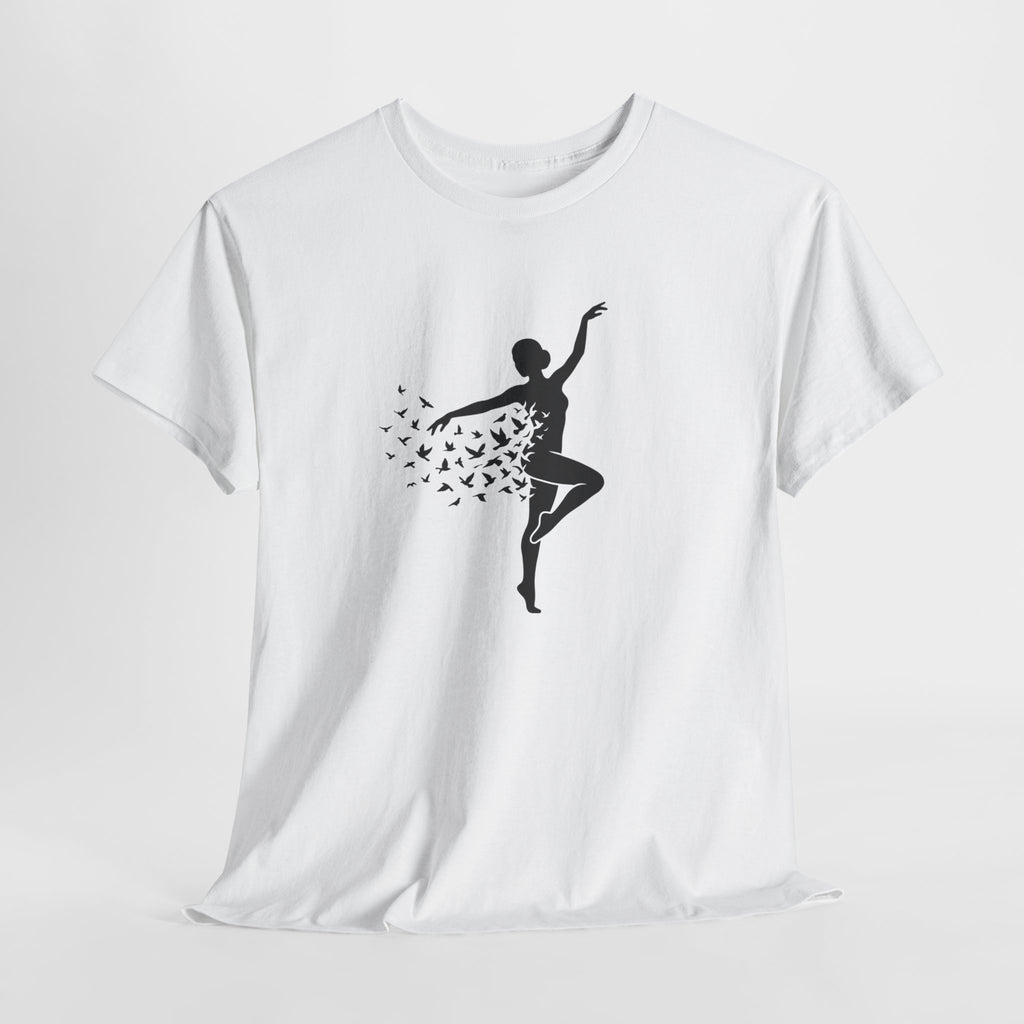 Ballerina Silhouette Tee — Dancer with Butterfly Motif