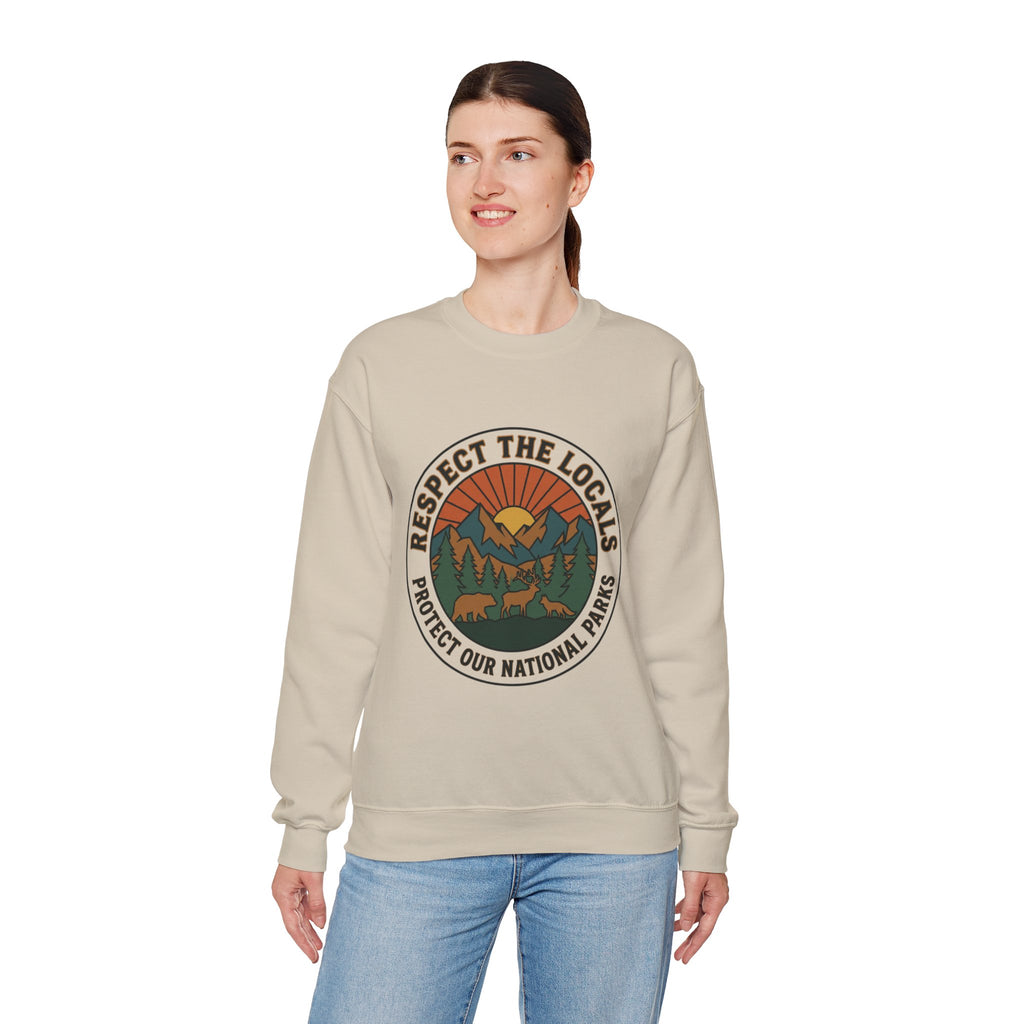 Respektiere die Einheimischen Patch Rundhals-Sweatshirt
