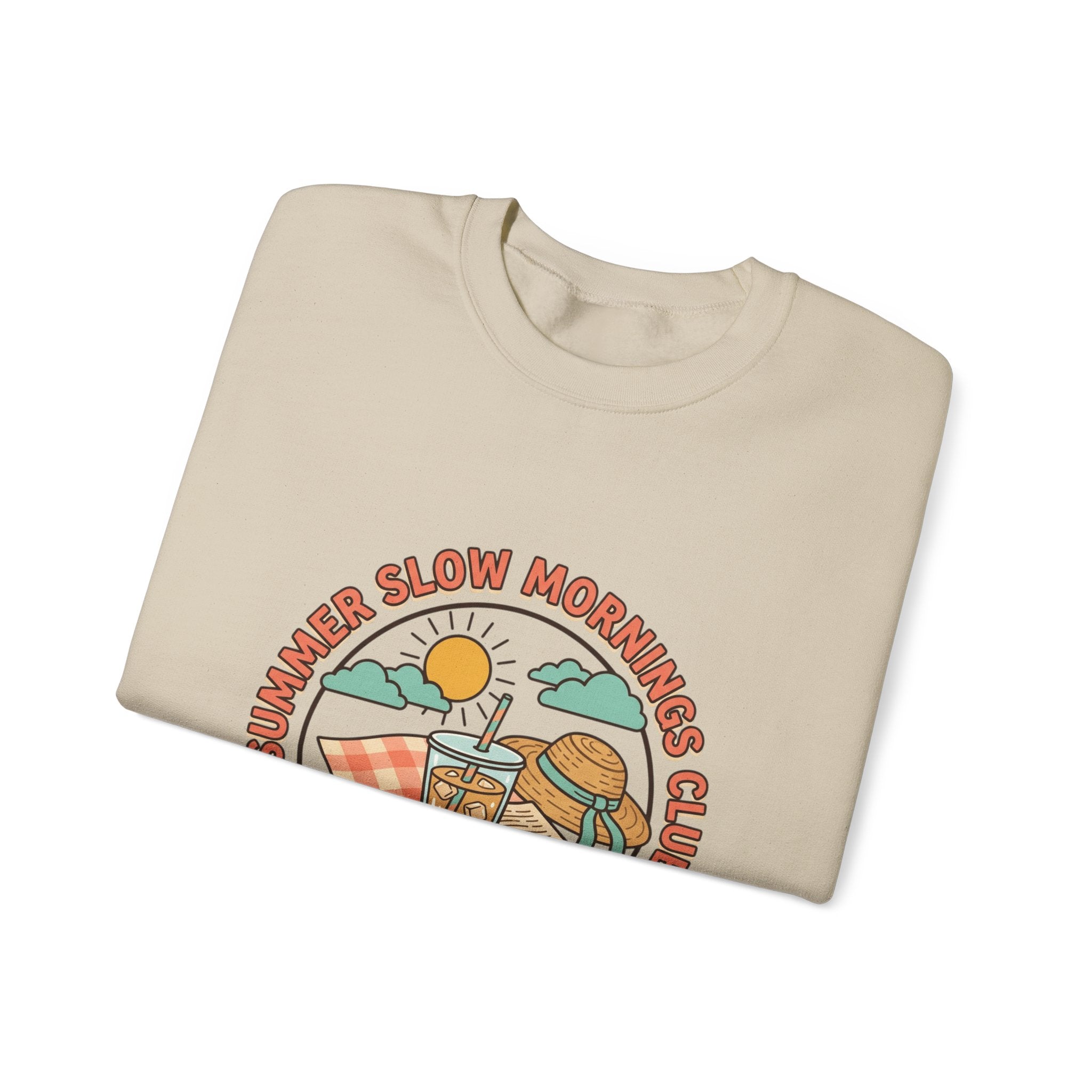Crewneck-Sweatshirt „Lange Sommermorgen“.